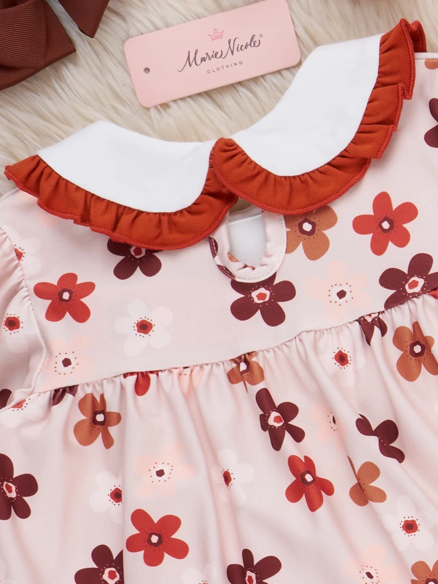 Maple Bloom Embroidered Bow Outfit - Image 4
