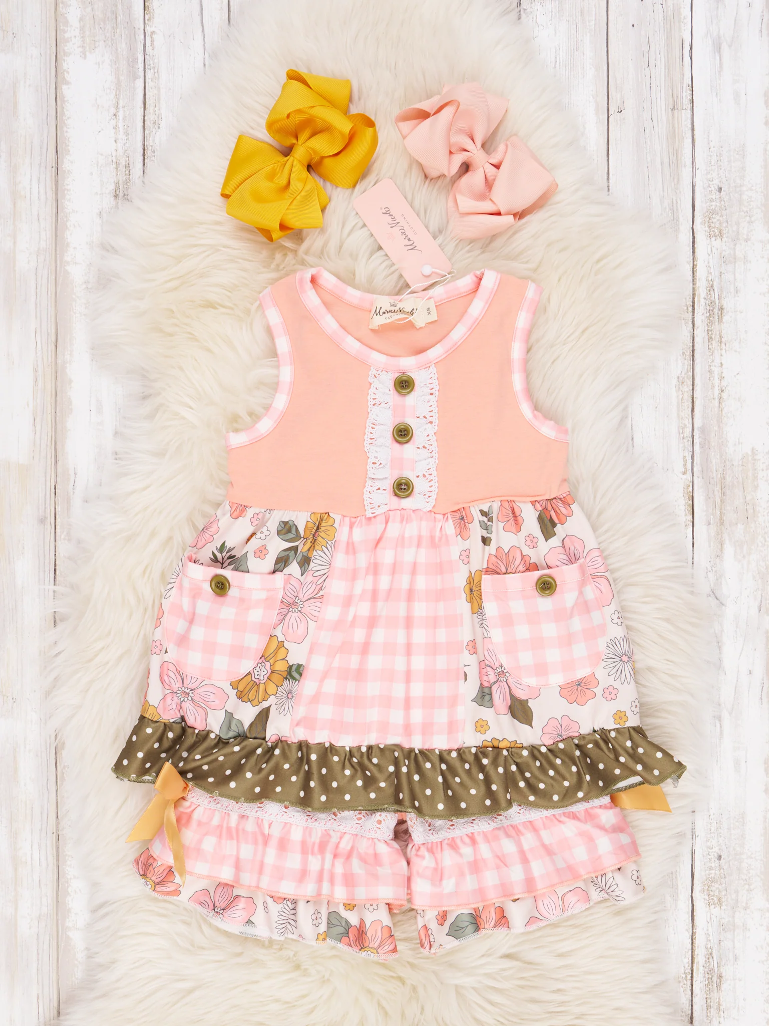 Marigold Memories Ruffle Pocket Outfit