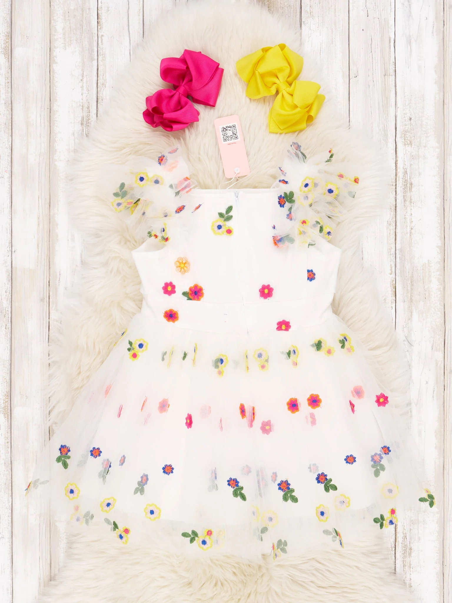 Marigold Tulle Ruffle Dress - Image 2