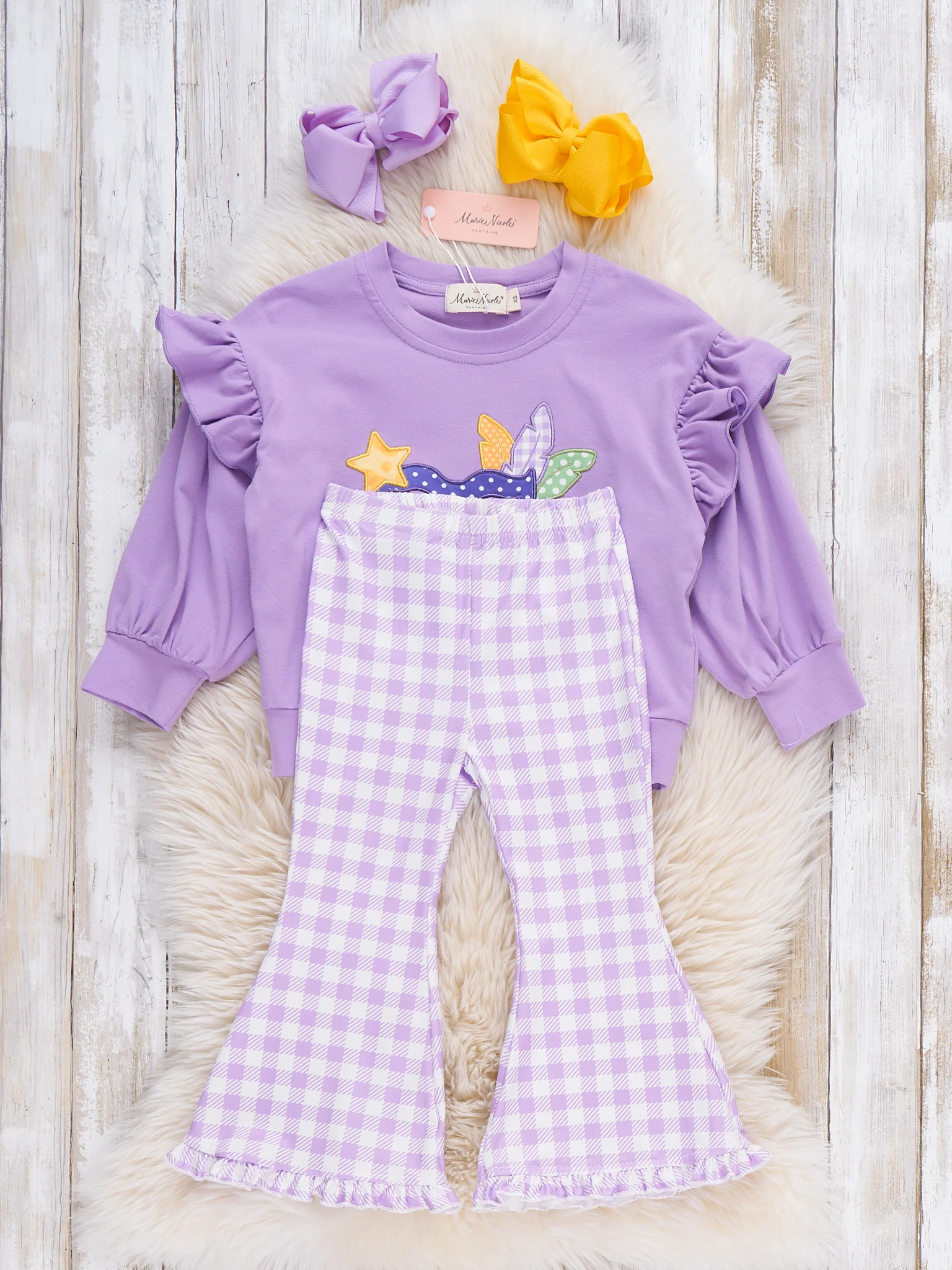 Masked Magic Embroidered Bell Bottom Outfit - Image 4