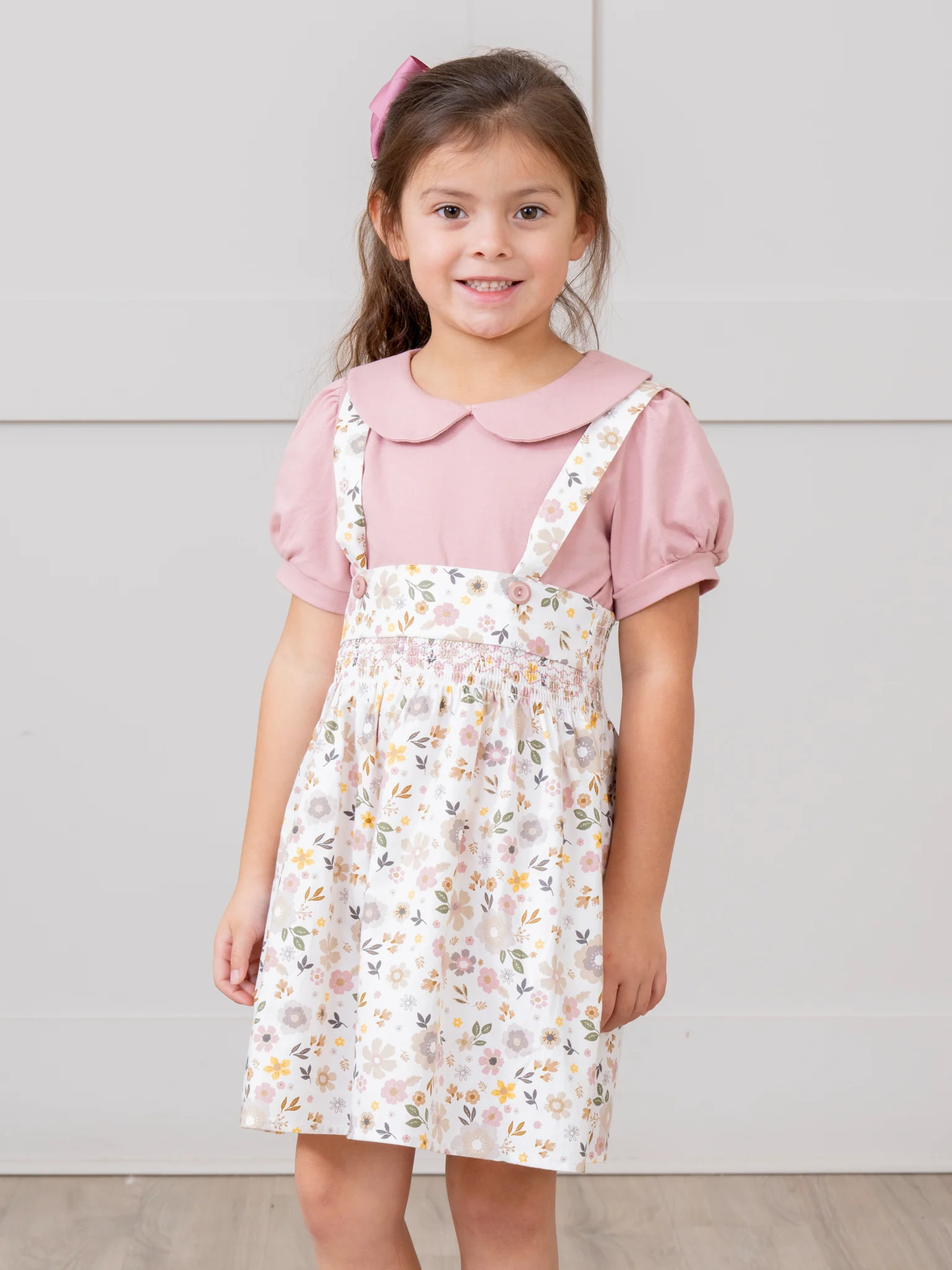 Mauve Dainty Florals Overalls Set - Image 3