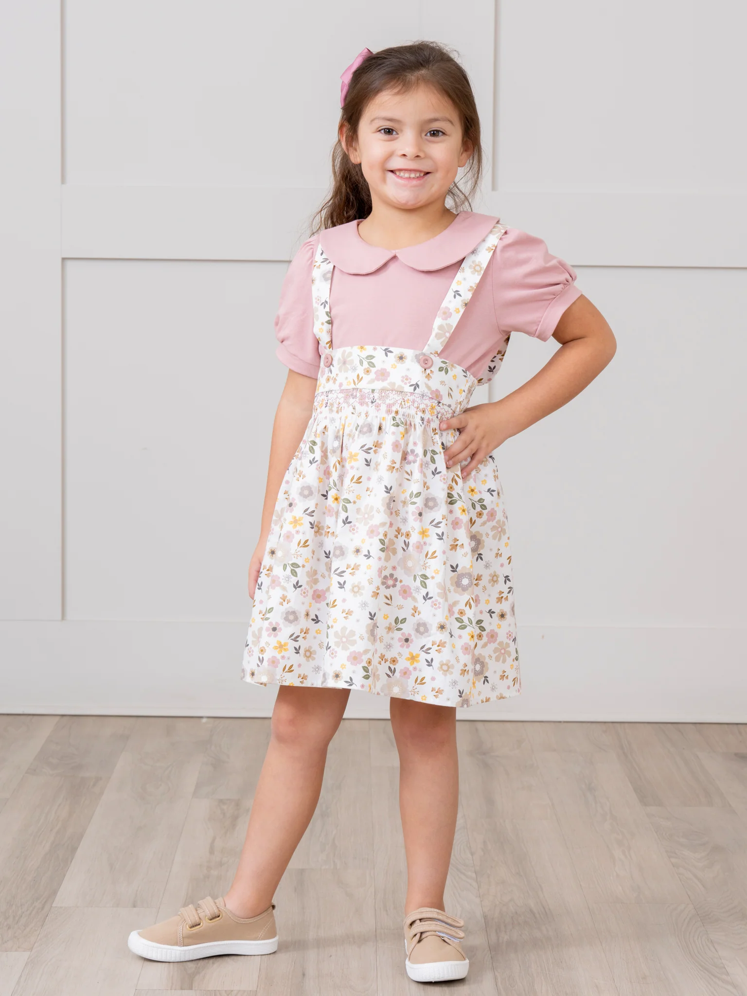 Mauve Dainty Florals Overalls Set - Image 5