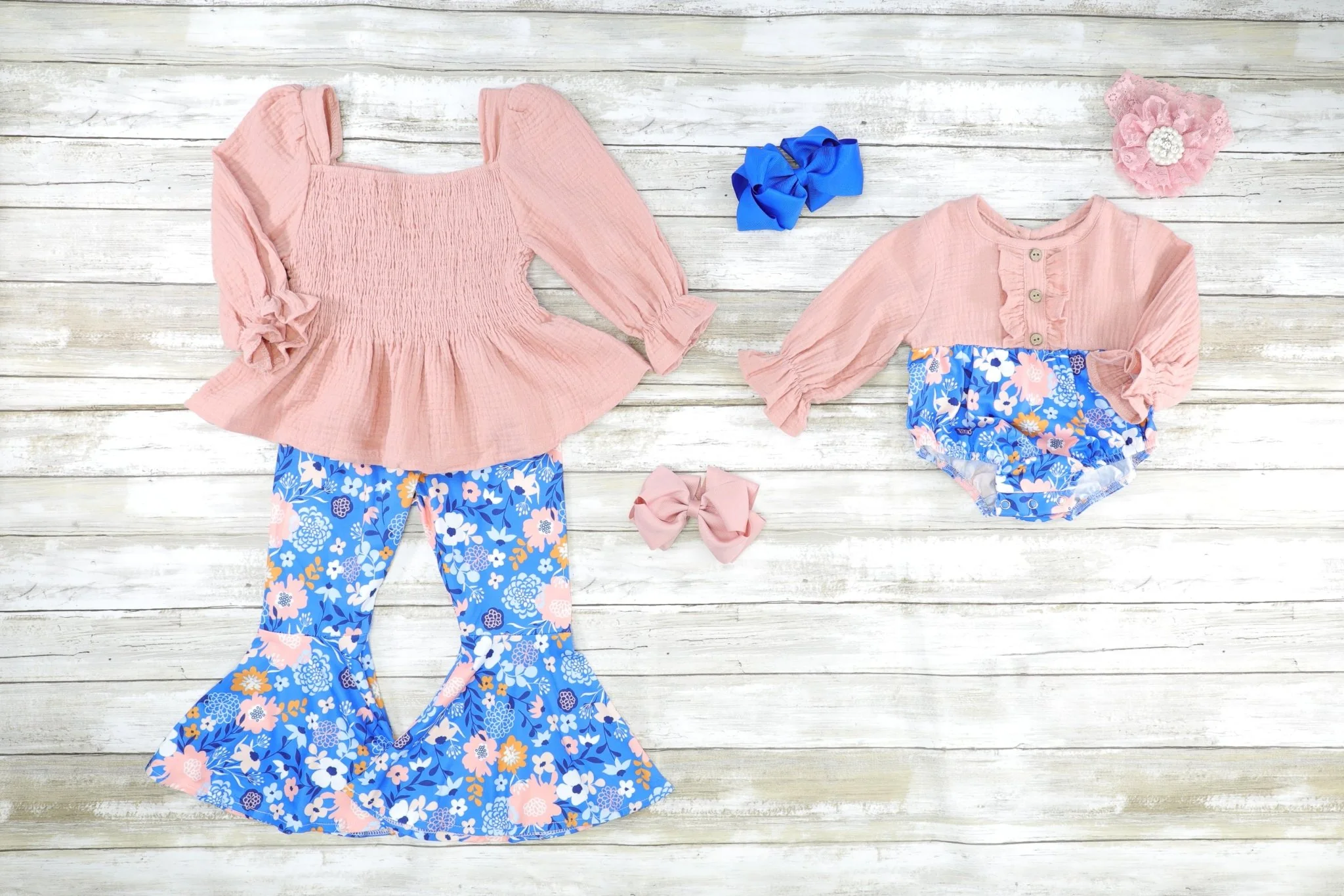 Mauve Floral Ruffle Romper - Image 2