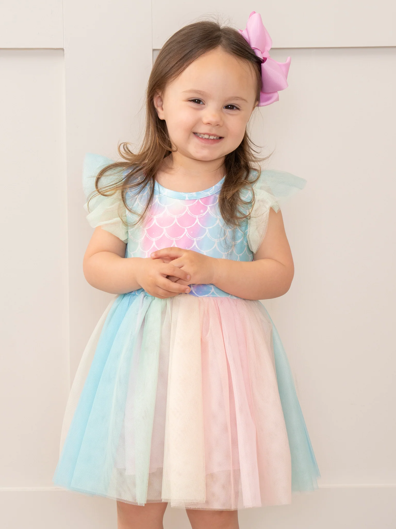 Mermaid Scales Rainbow Tulle Dress