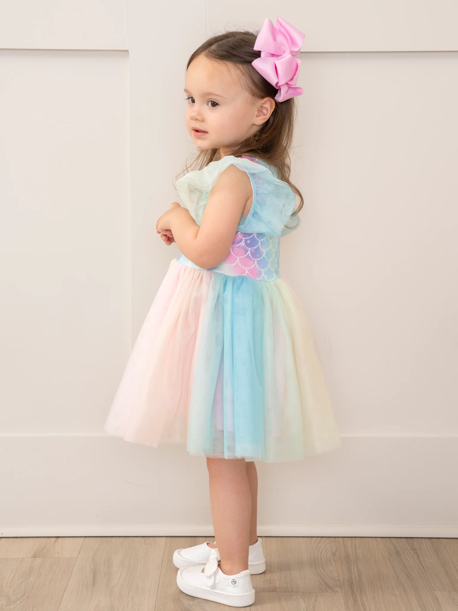 Mermaid Scales Rainbow Tulle Dress - Image 4