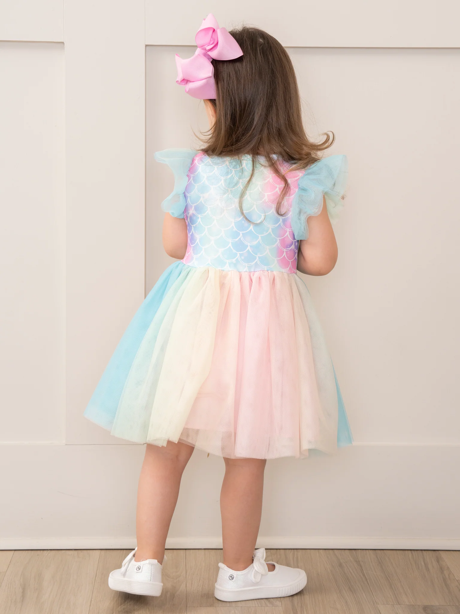 Mermaid Scales Rainbow Tulle Dress - Image 5