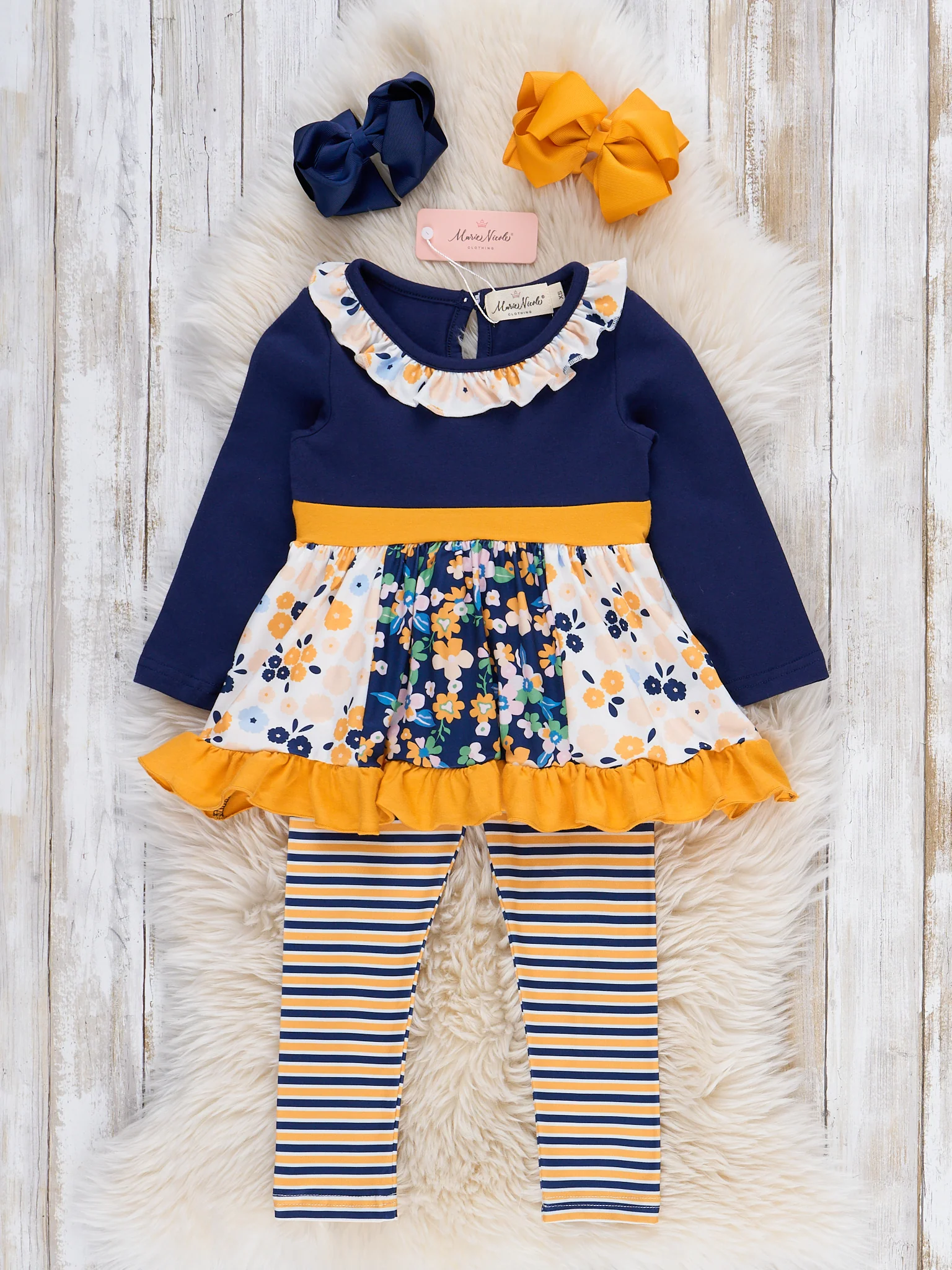 Midnight Blooms Ruffle Outfit - Image 2