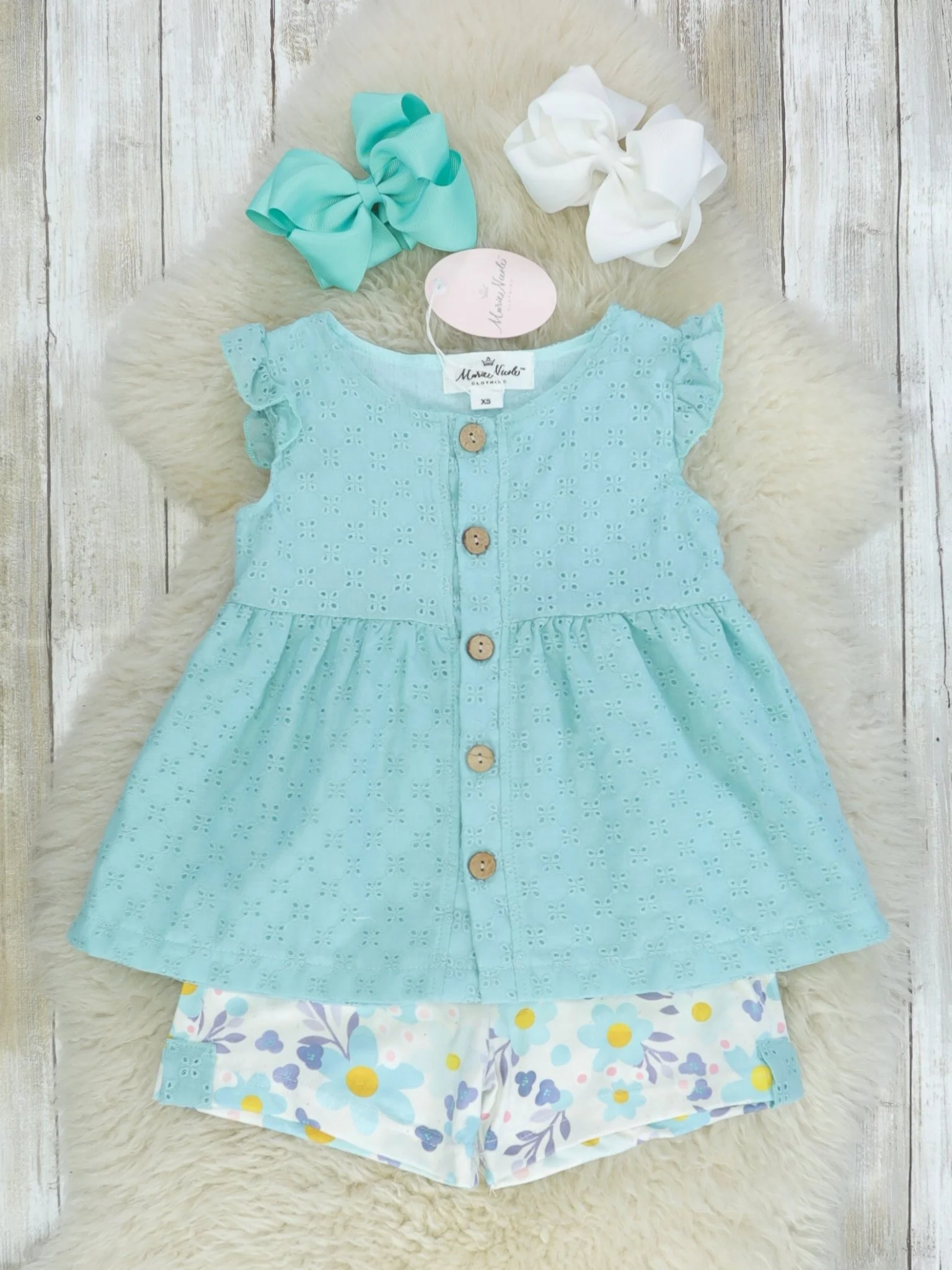 Mint & Purple Floral Outfit