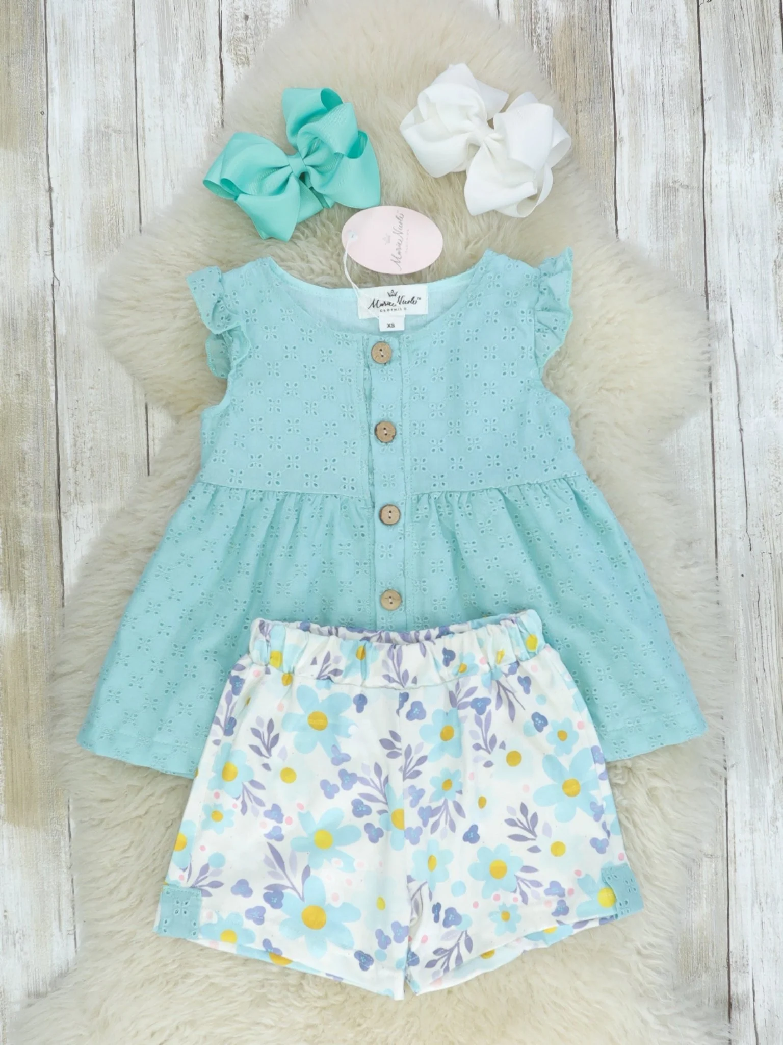 Mint & Purple Floral Outfit - Image 2