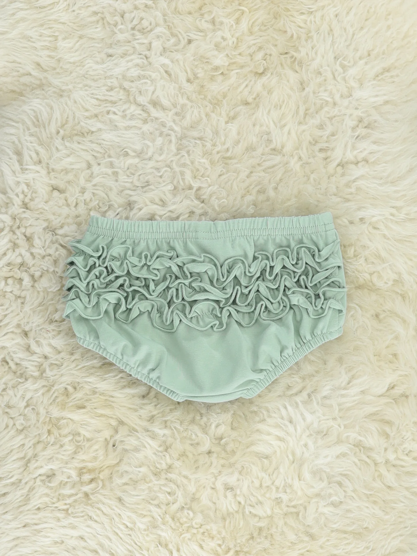 Mint Cotton Ruffle Tank & Bloomers Set - Image 4