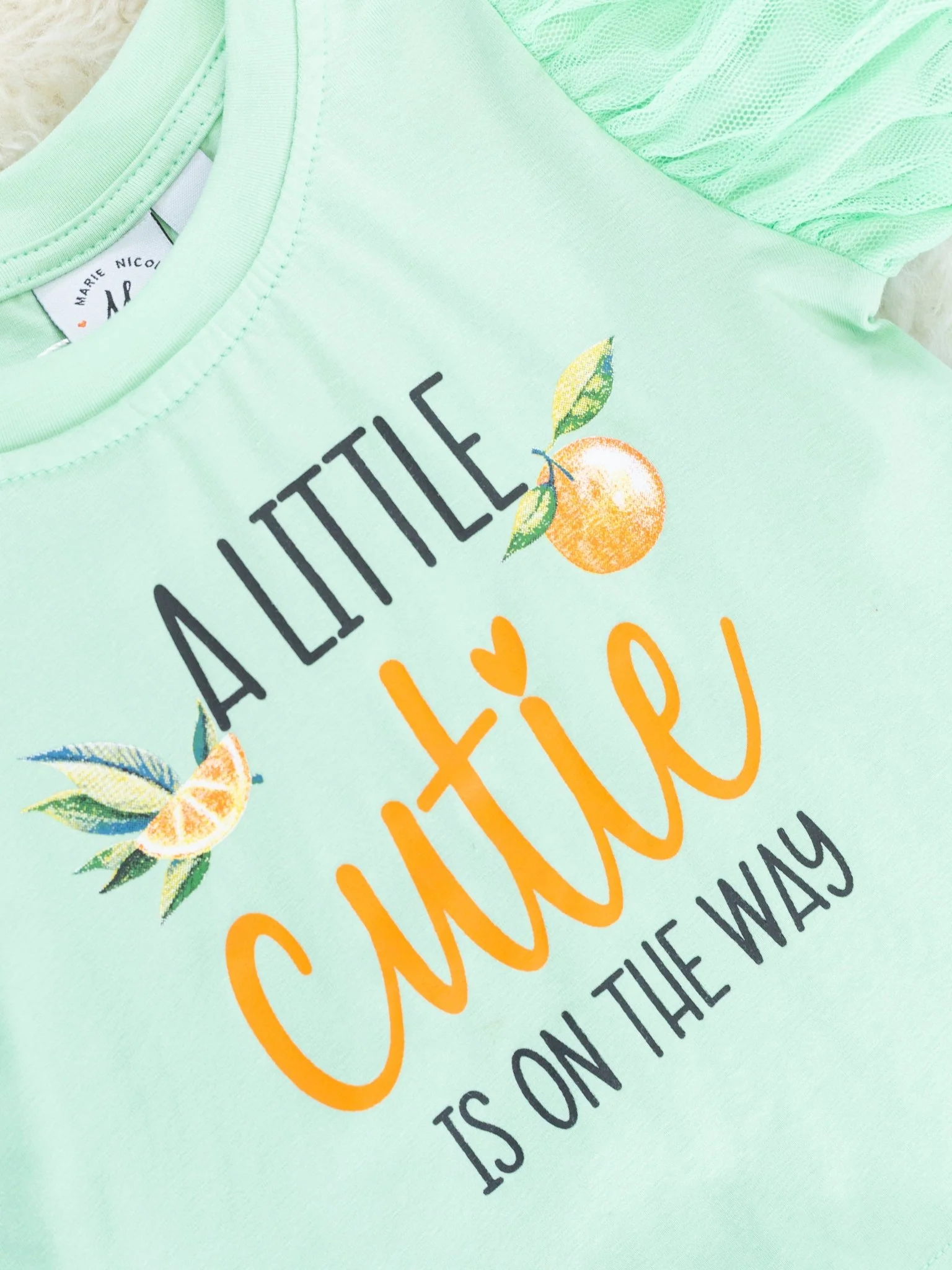 Mint "Cutie" Top & Floral Shorts Outfit - Image 3