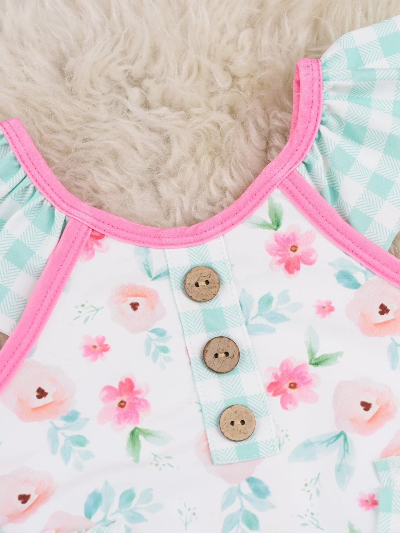 Mint Gingham Poppy Ruffle Swimsuit - Image 3