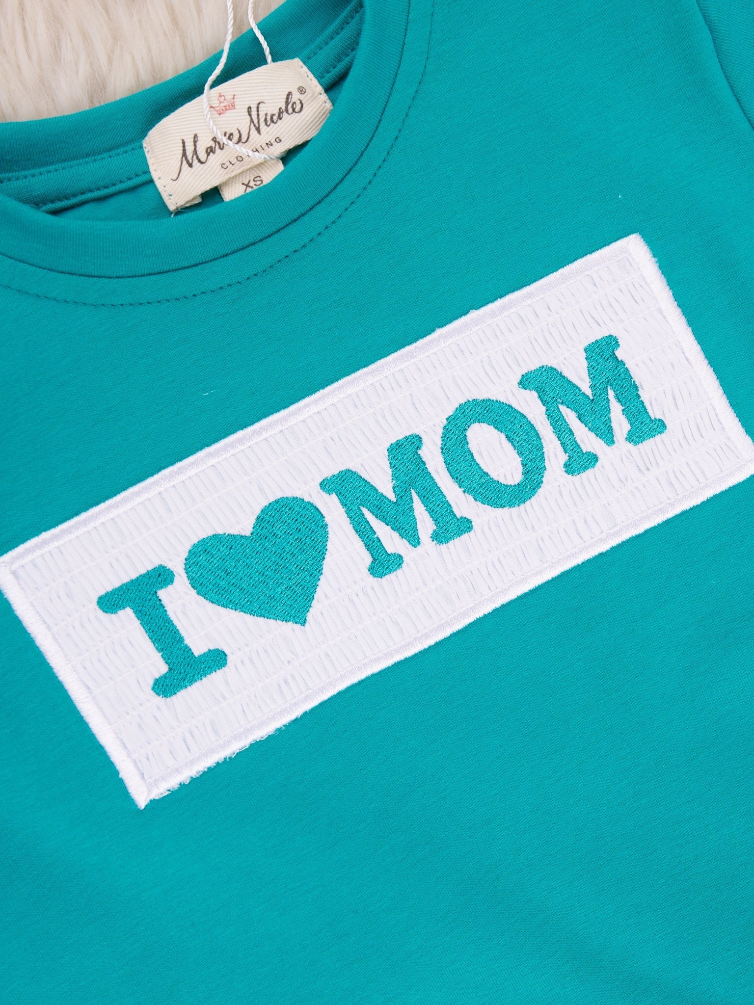 Mint "I Love Mom" Outfit - Image 3