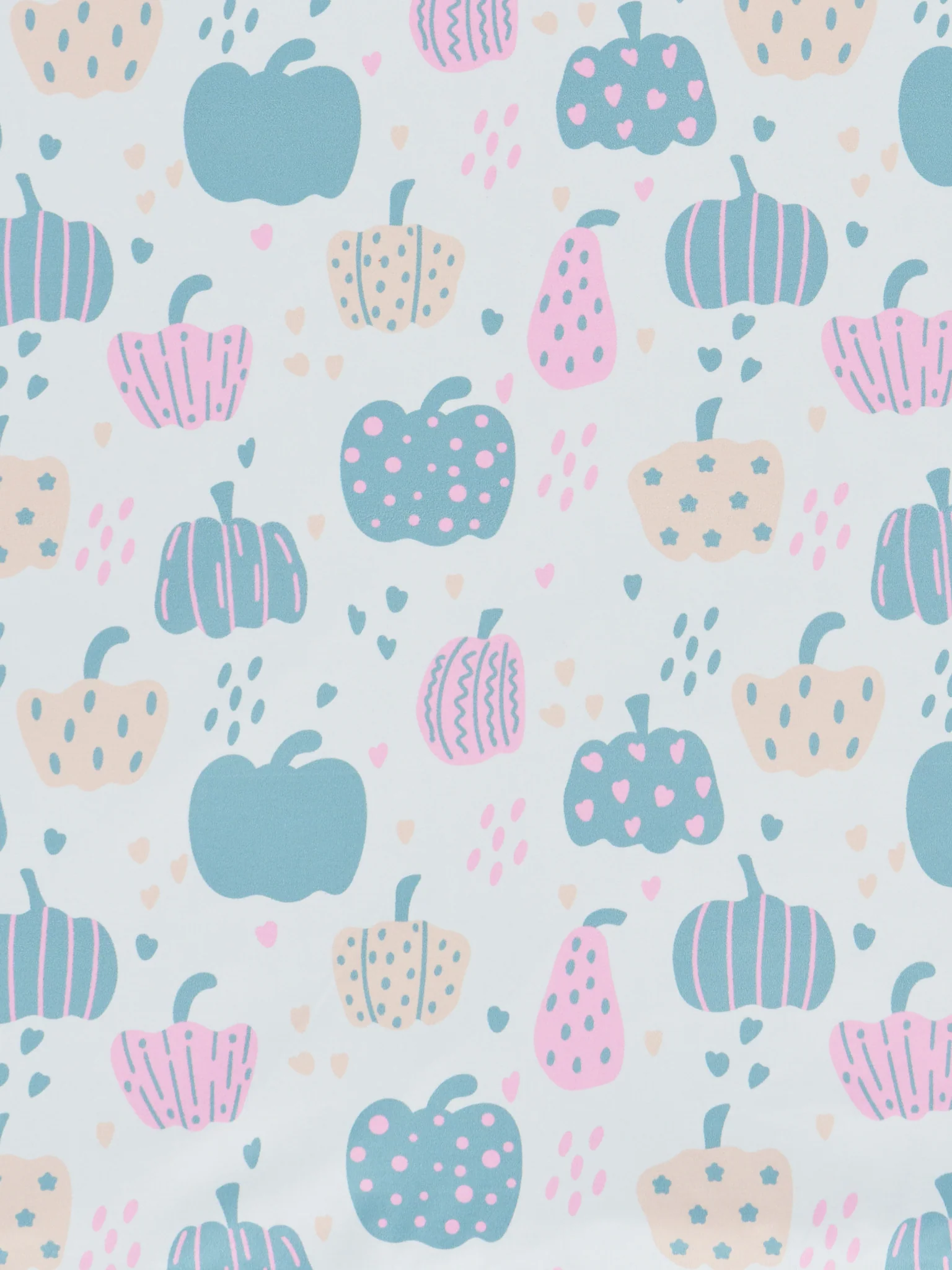 Dusty Blue & Pink Pattern Pumpkin Ruffle Minky Blanket - Image 3