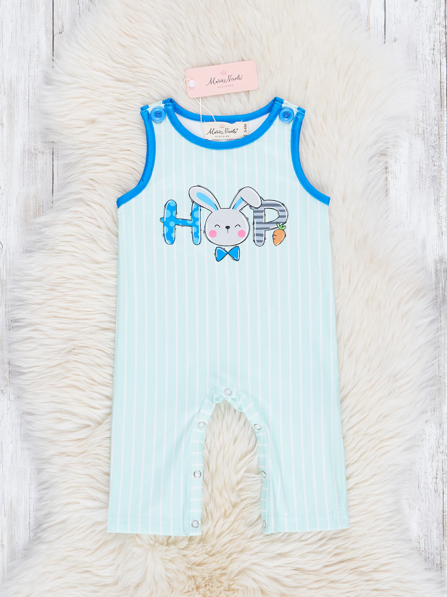 Mint Stripes Bunny Hop Johnny