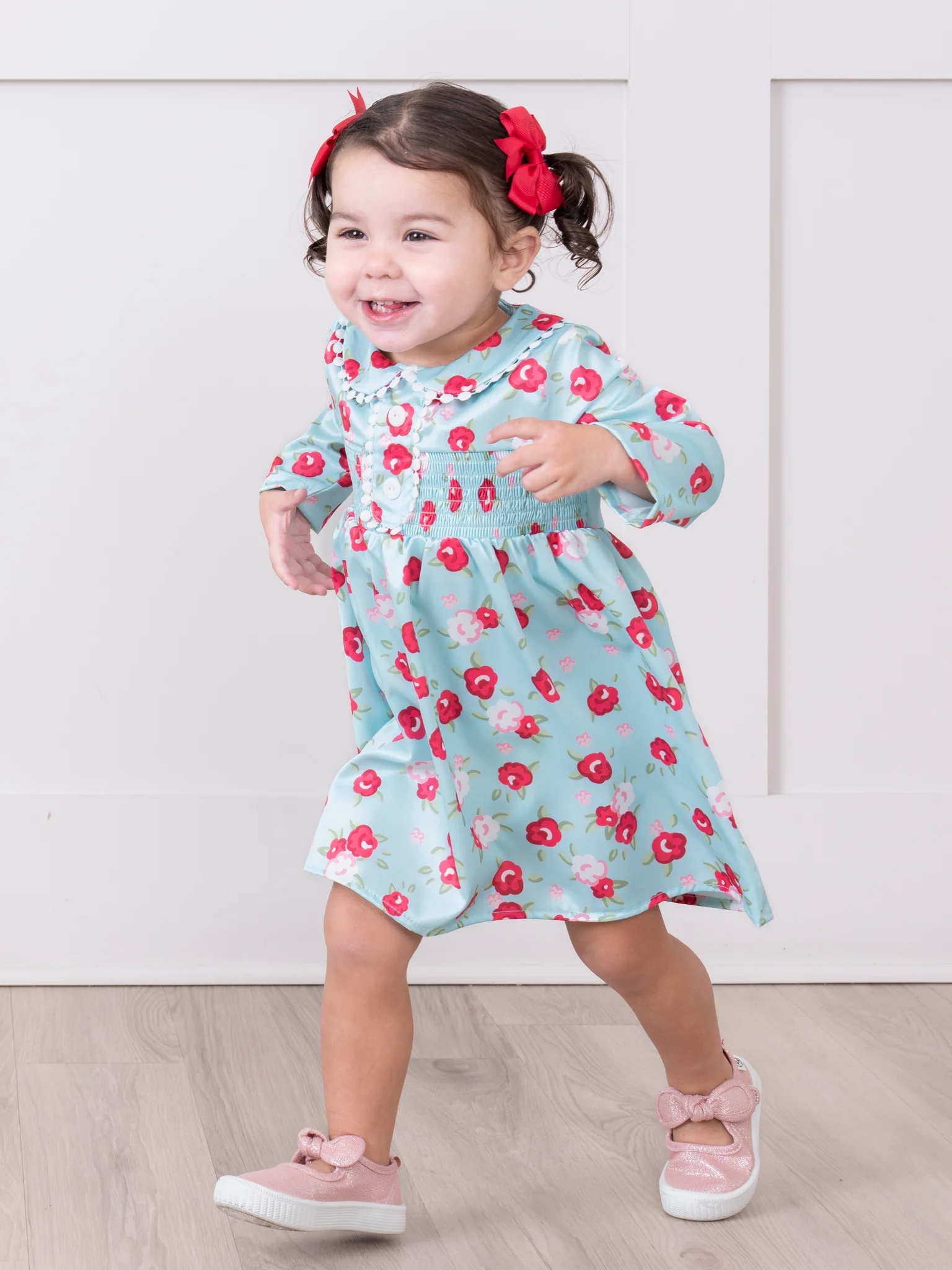 Mint Sweet Garden Smocked Dress - Image 3
