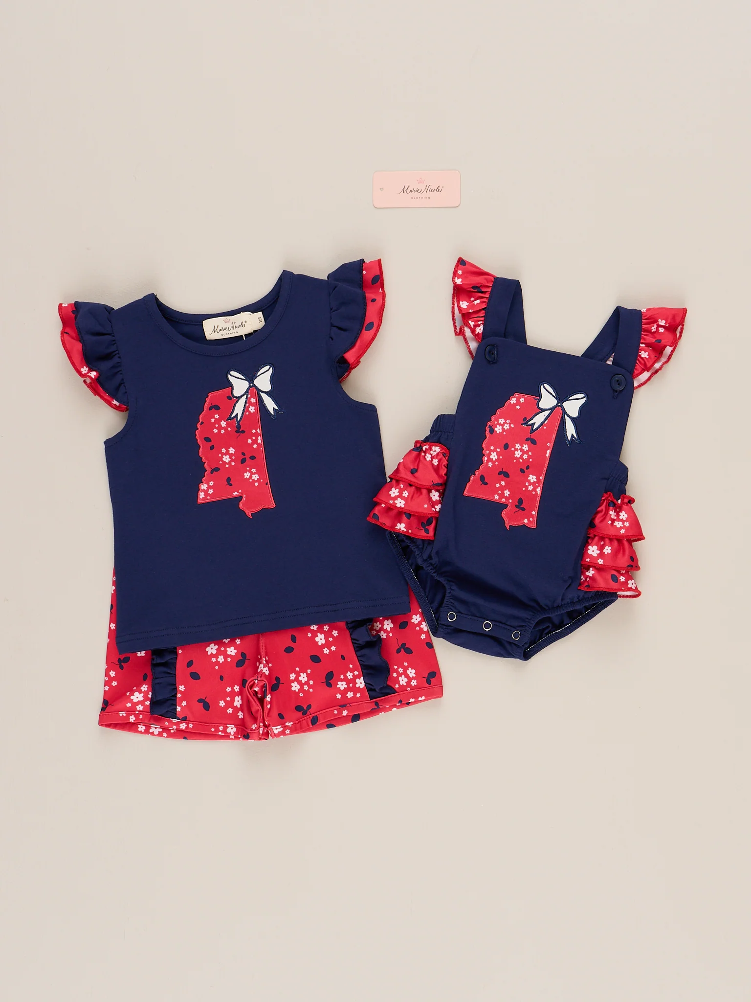 Mississippi Embroidered Floral Ruffle Outfit - Image 4