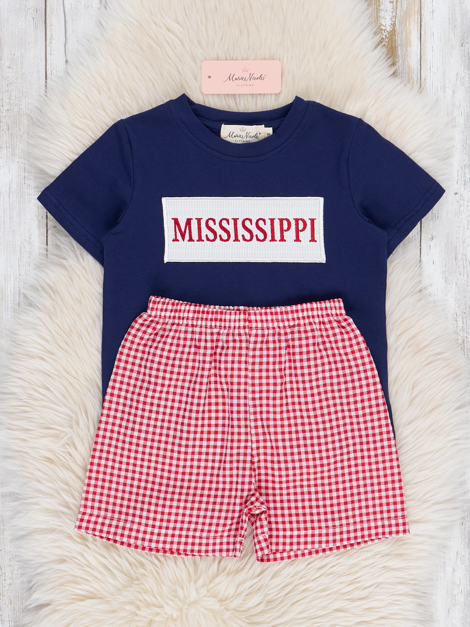 Mississippi Smocked Gingham Outfit - Image 3