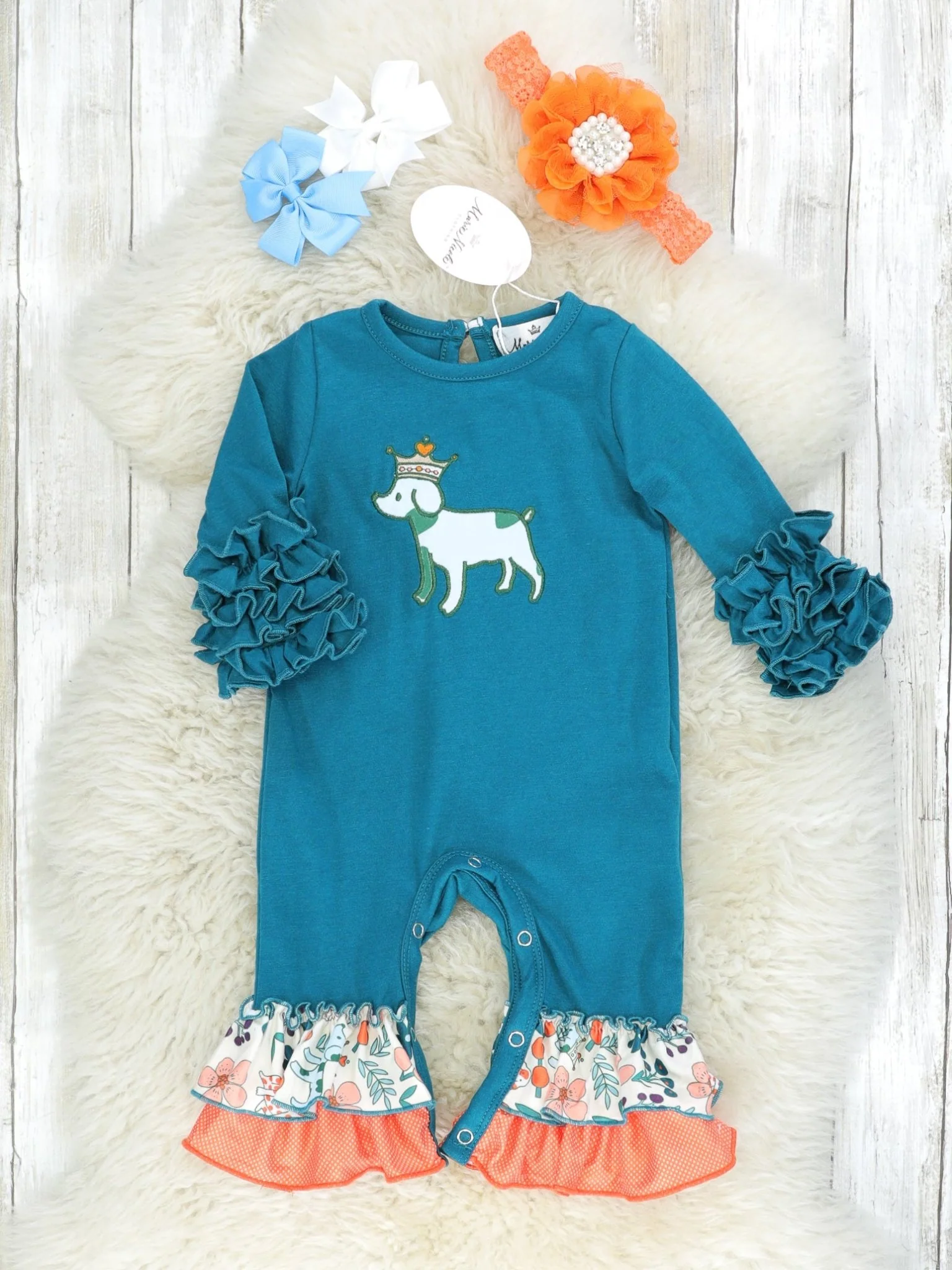 MNC Royal Pups™ - Eloise Icing Ruffle Romper