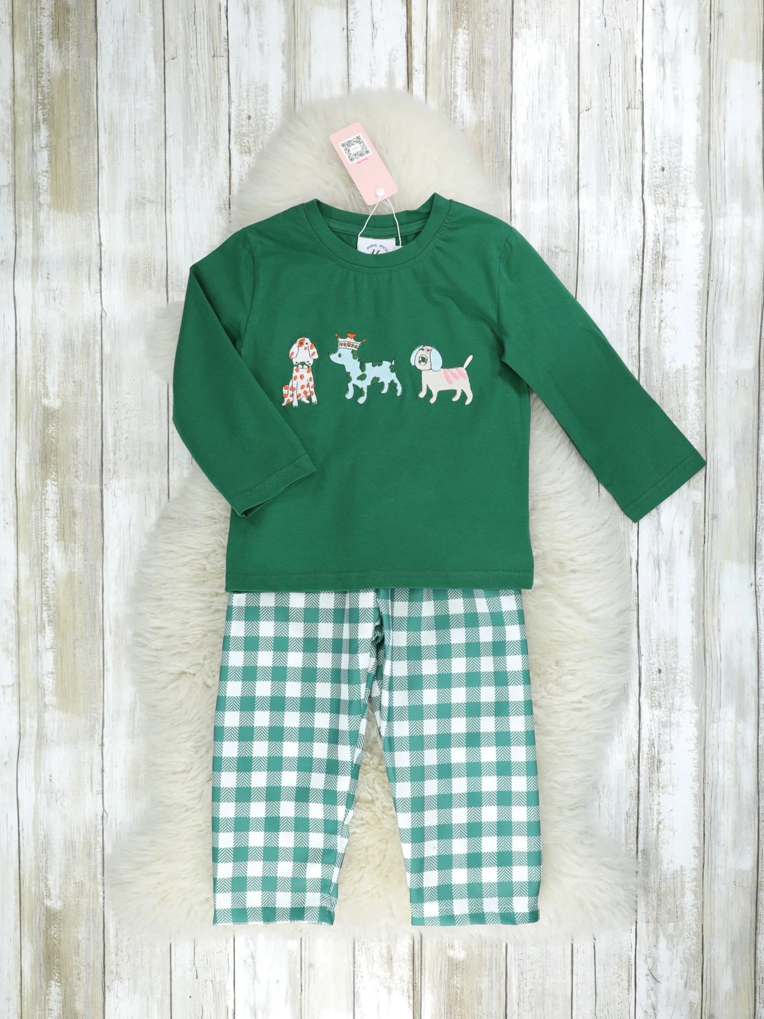 MNC Royal Pups⢠Green Gingham Outfit - Image 2