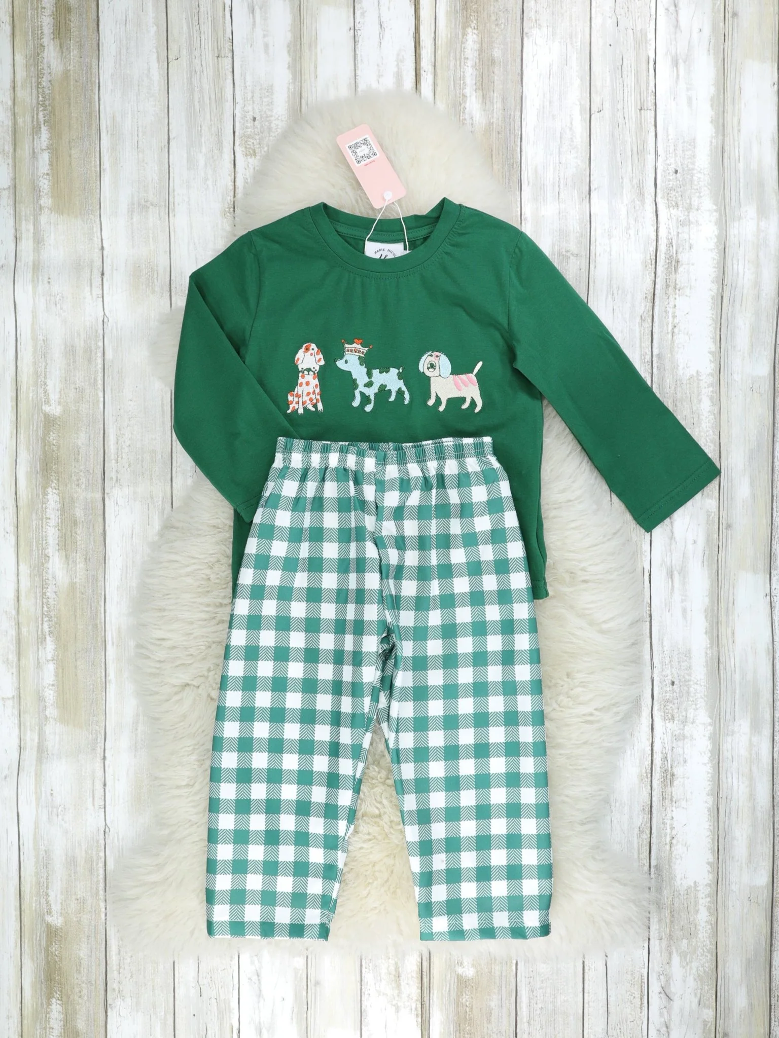 MNC Royal Pups⢠Green Gingham Outfit - Image 3