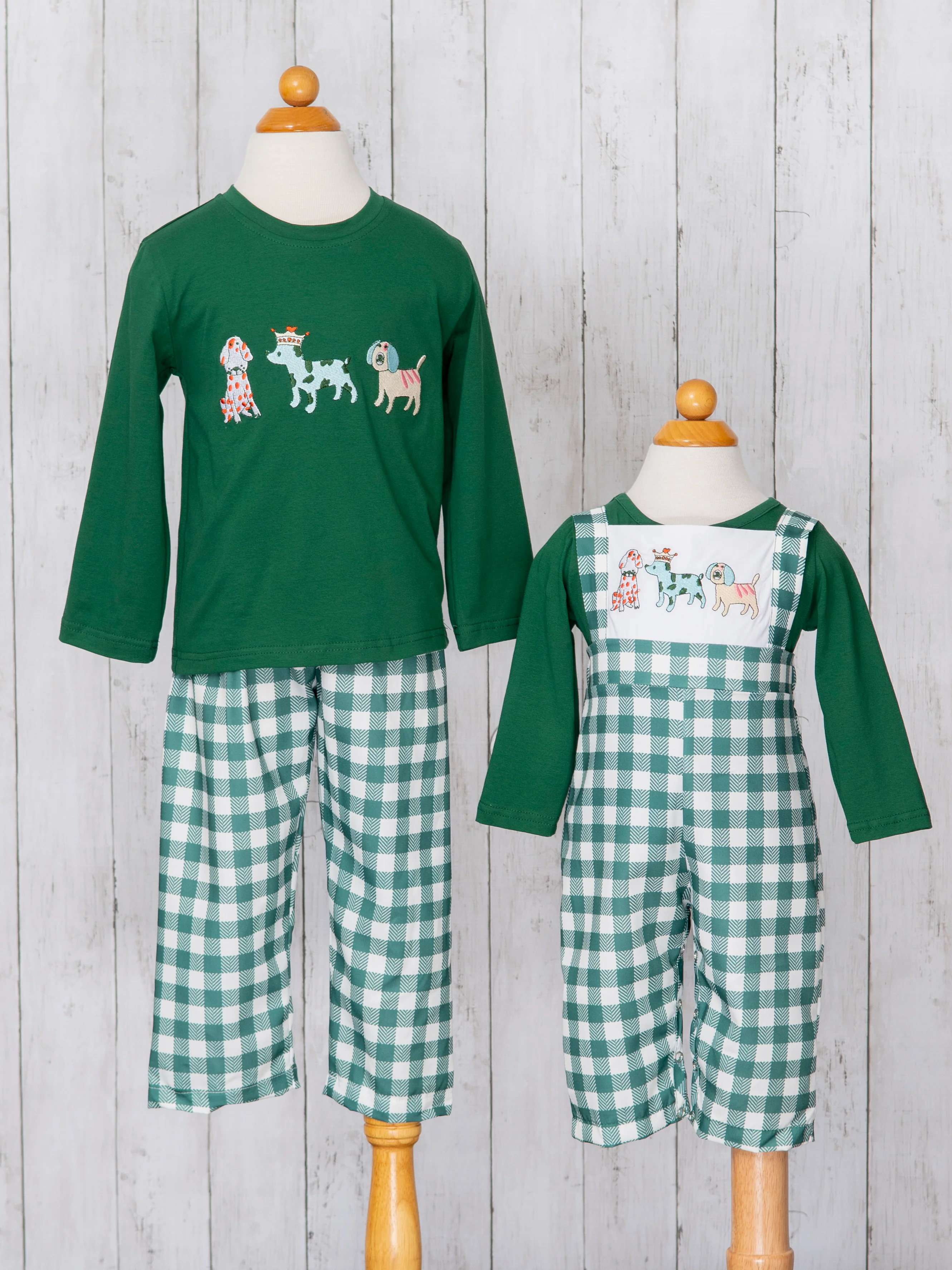 MNC Royal Pups⢠Green Gingham Outfit - Image 5