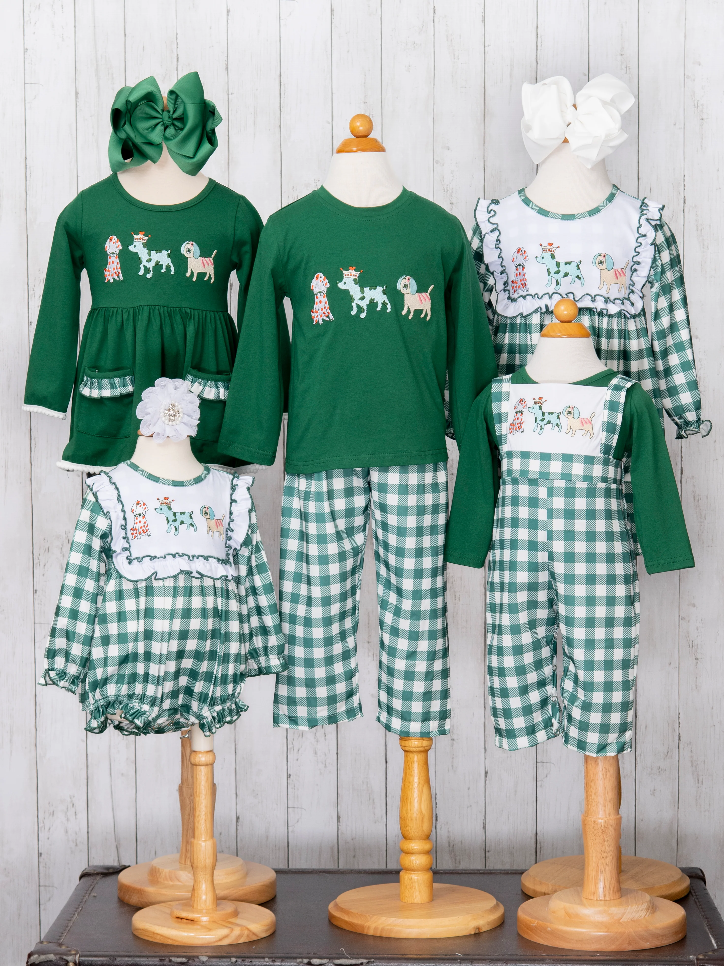 MNC Royal Pups⢠Green Gingham Outfit - Image 6