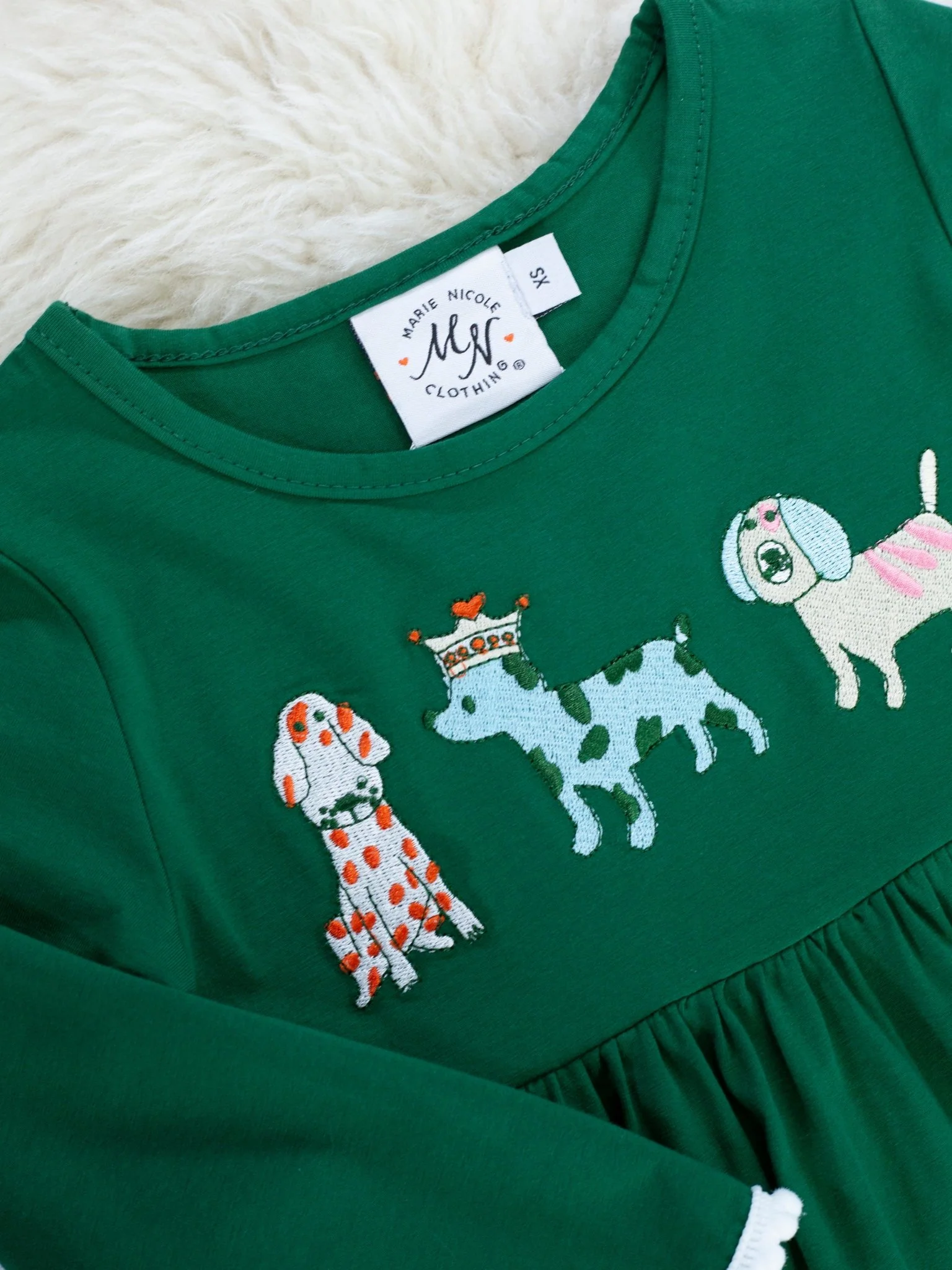 MNC Royal Pups™ Green Gingham Pocket Outfit - Image 4