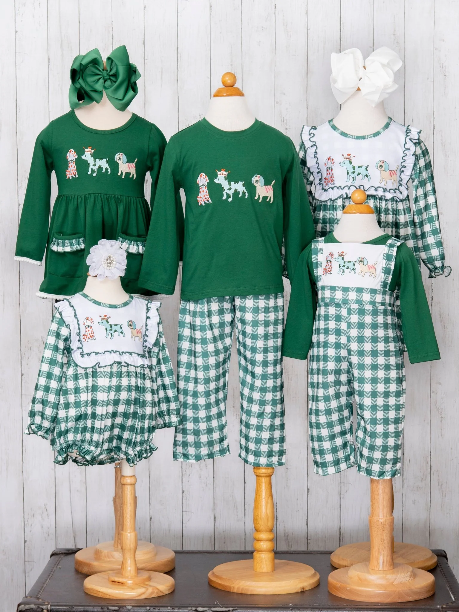 MNC Royal Pups™ Green Gingham Pocket Outfit - Image 6