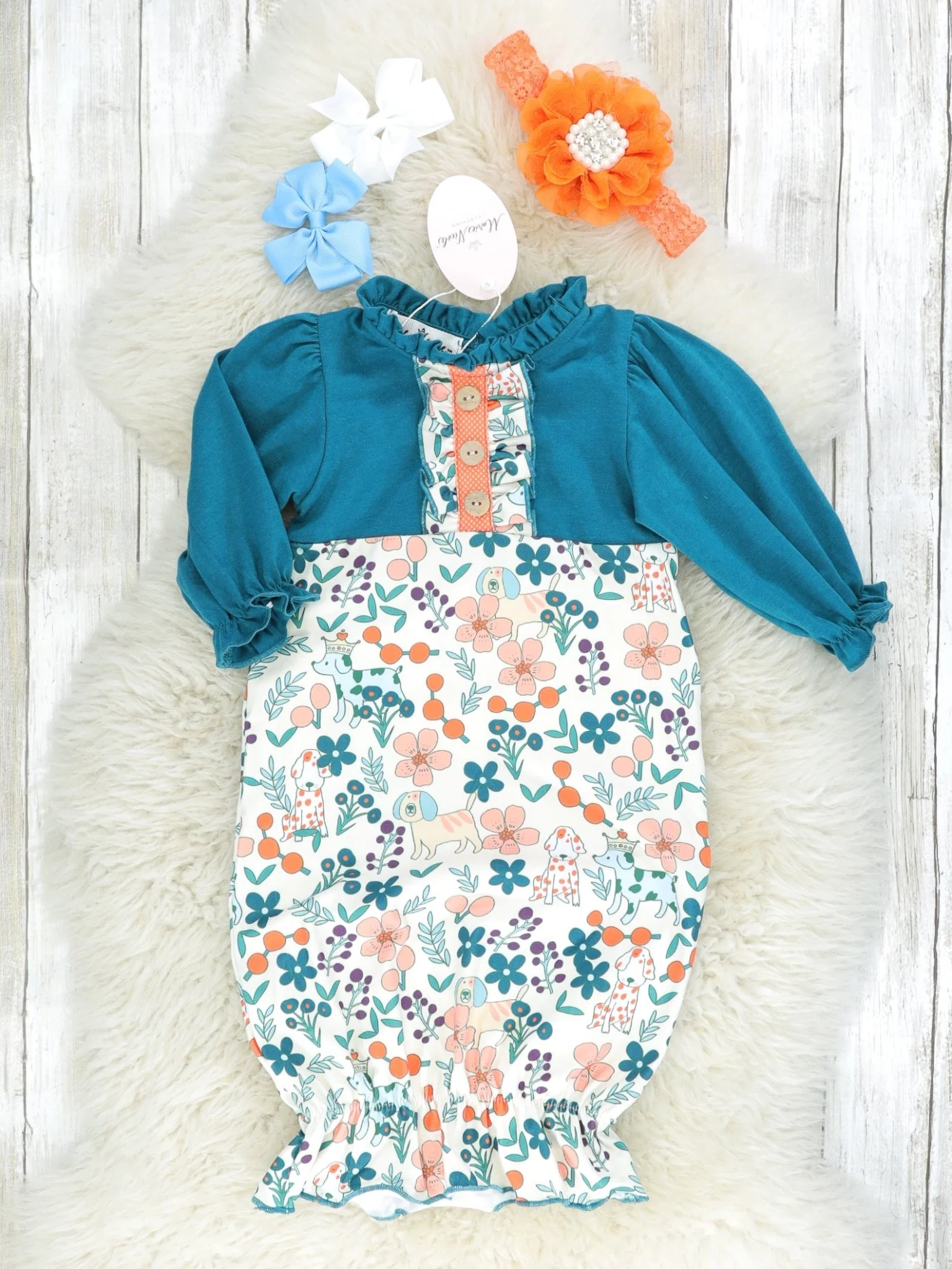 MNC Royal Pups™ - Mock Neck Sleep Gown