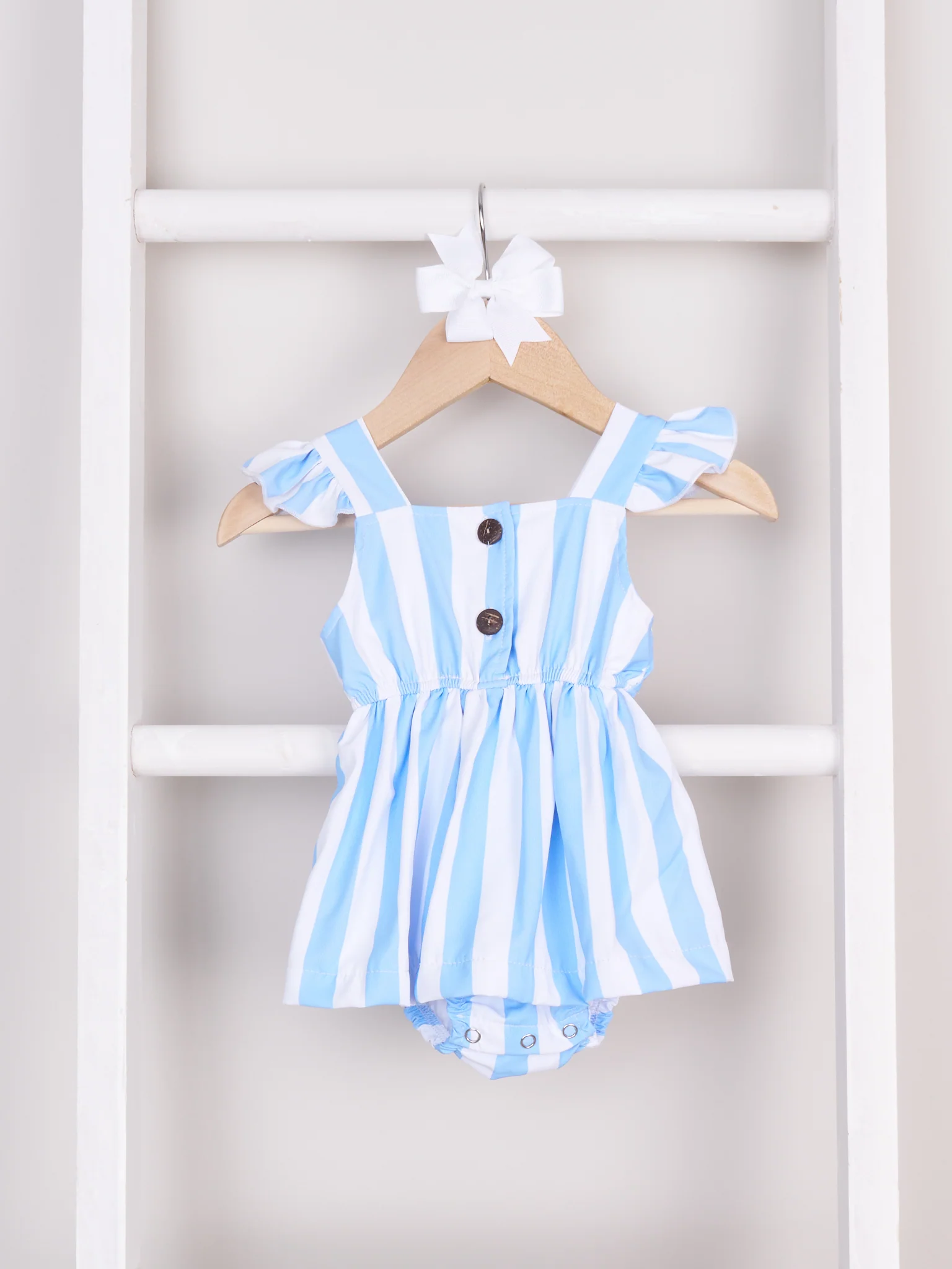 Mom & Me Blue Stripe Tank Dress & Romper - Image 3
