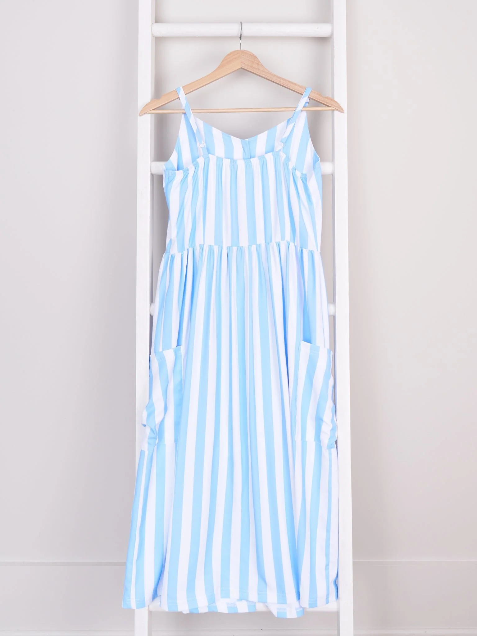Mom & Me Blue Stripe Tank Dress & Romper - Image 5