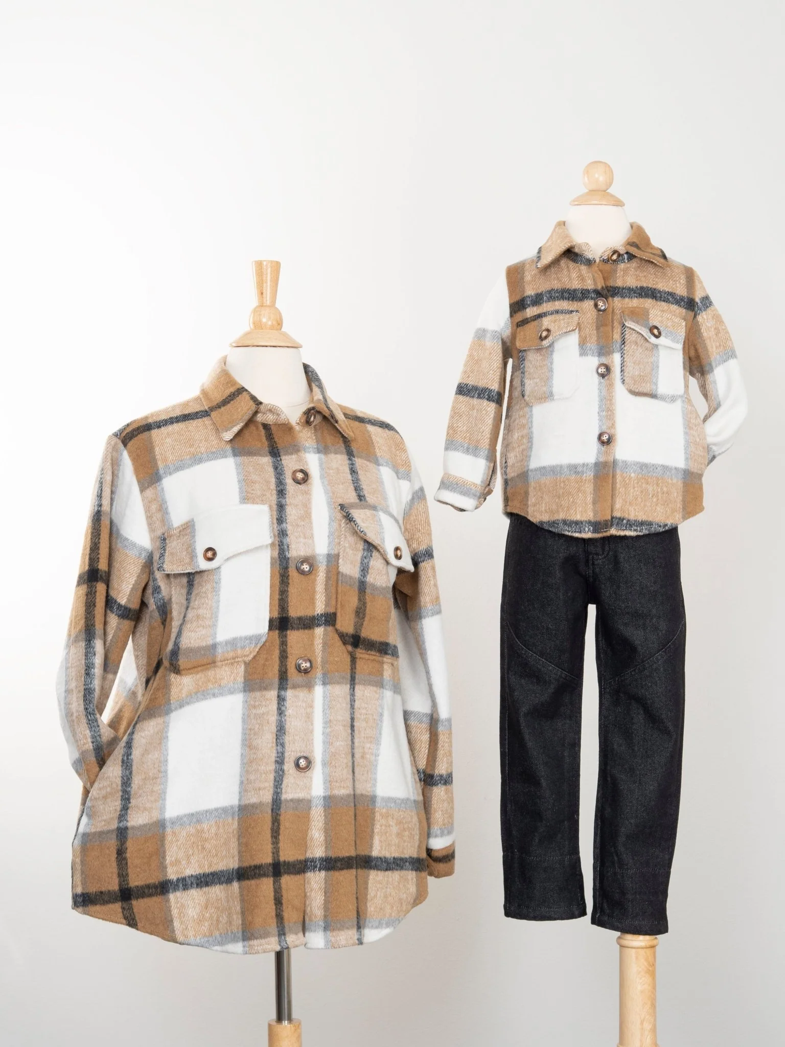 Mom & Me Brown & Cream Flannel - Image 3