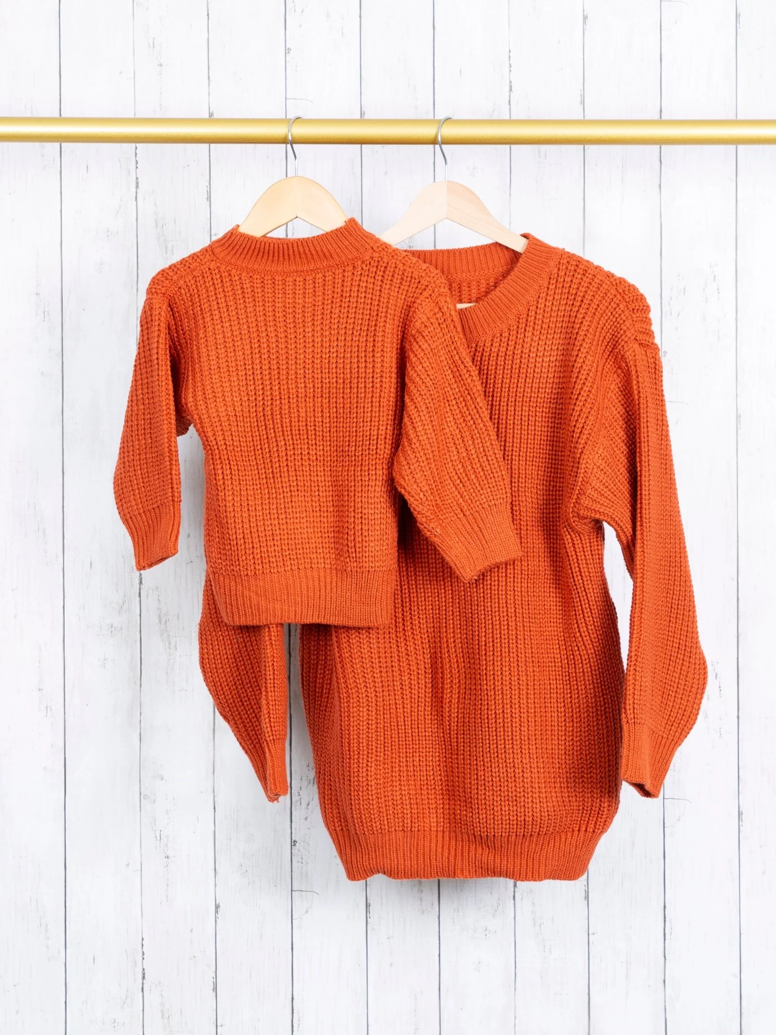 Mom & Me Burnt Orange Sweater - Image 2