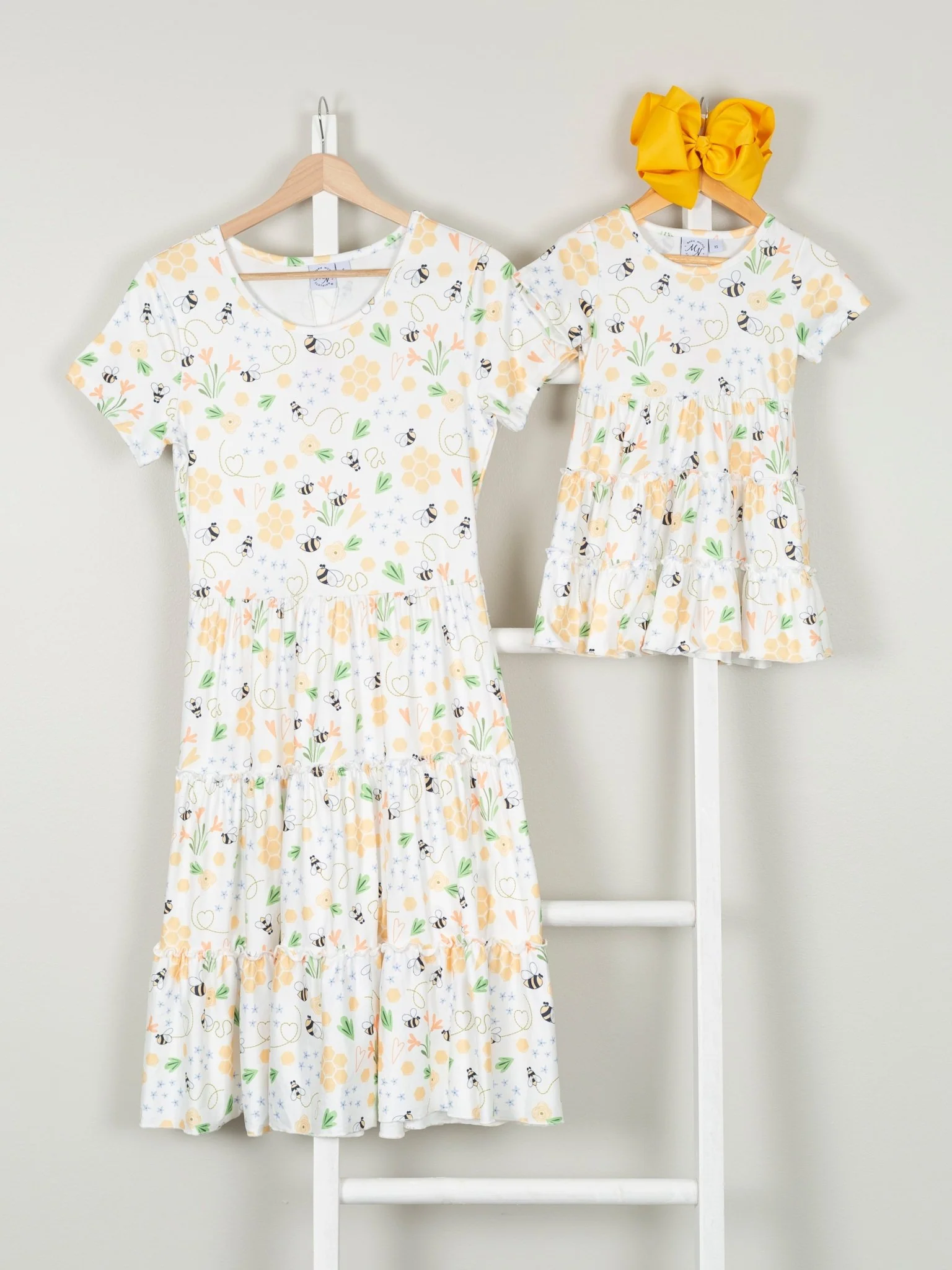 Mom & Me Busy Bee Tiered Dress