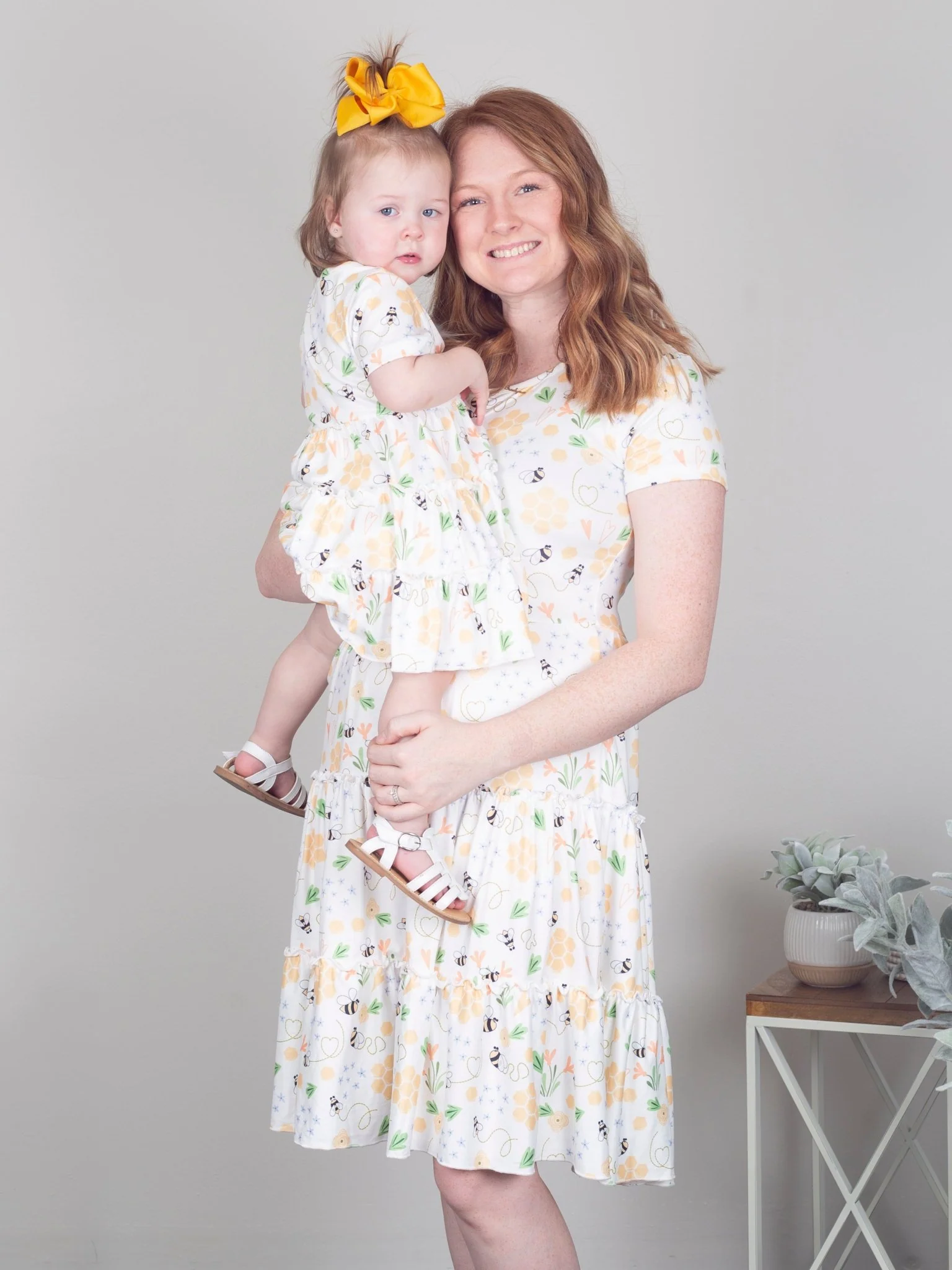 Mom & Me Busy Bee Tiered Dress - Image 3