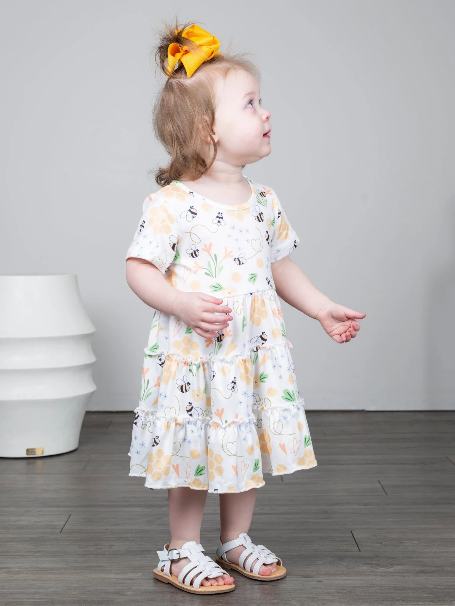 Mom & Me Busy Bee Tiered Dress - Image 4