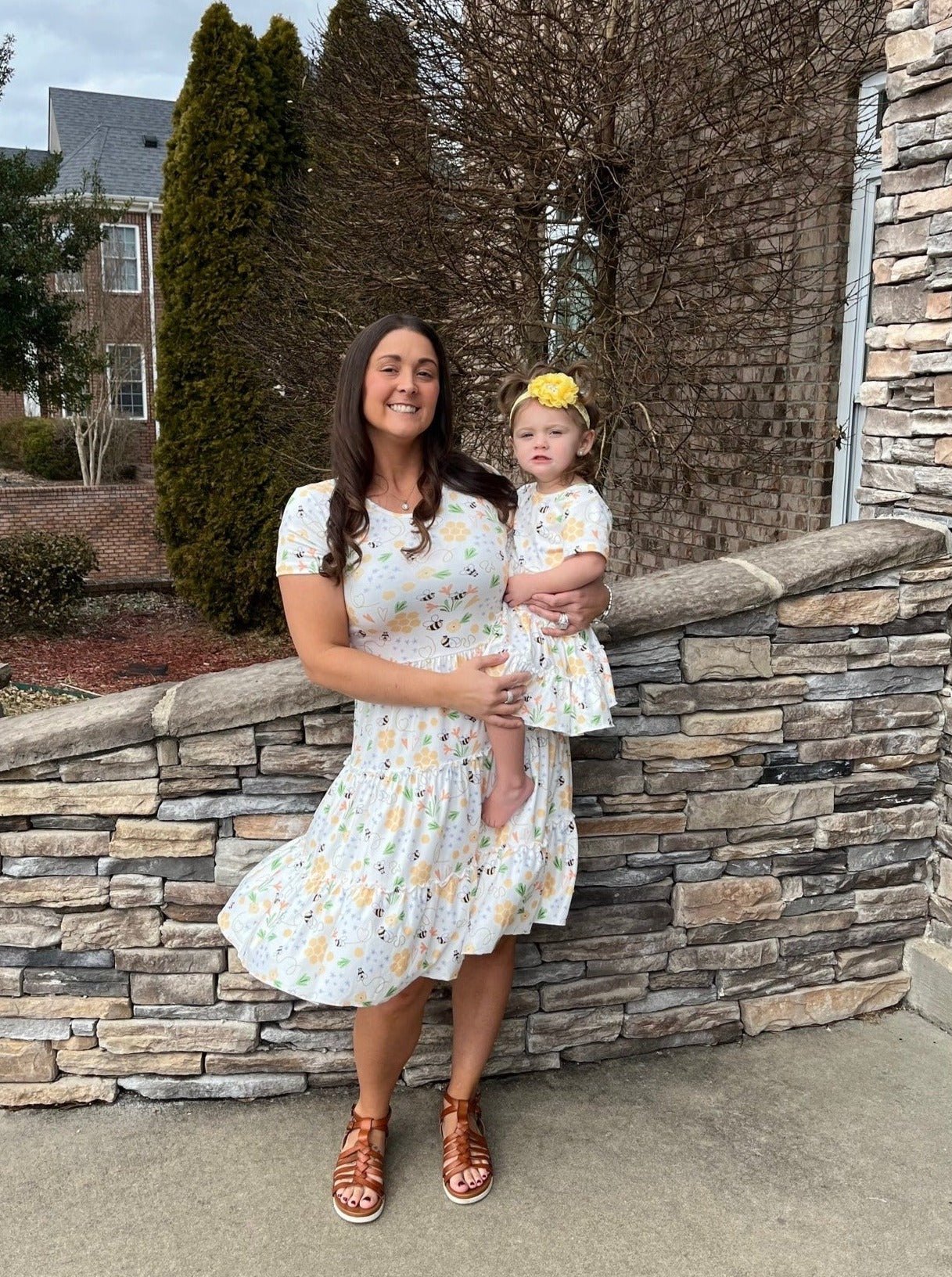 Mom & Me Busy Bee Tiered Dress - Image 8