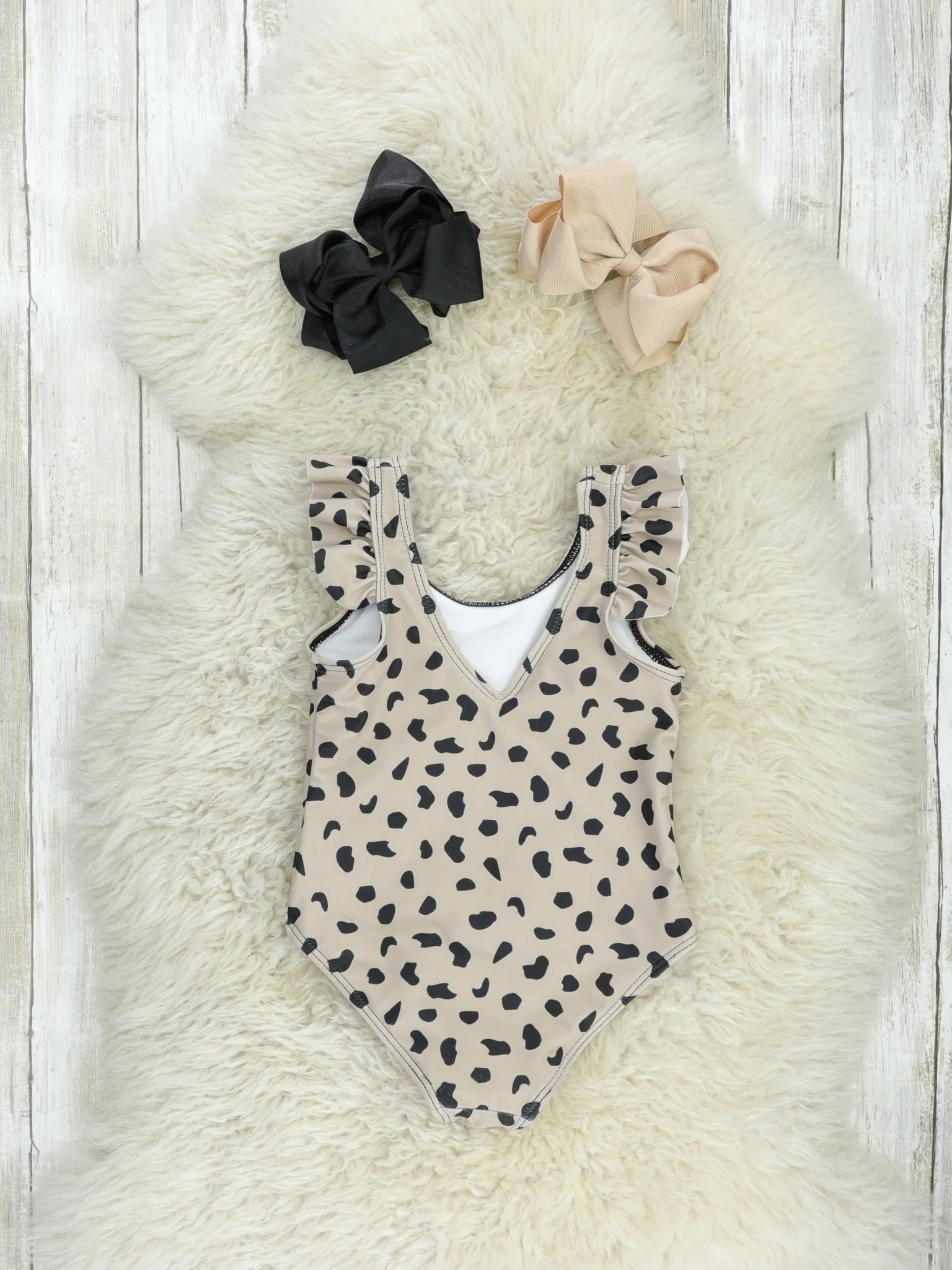 Mom & Me Cheetah Ruffle One-Piece Swimsuit - Image 3