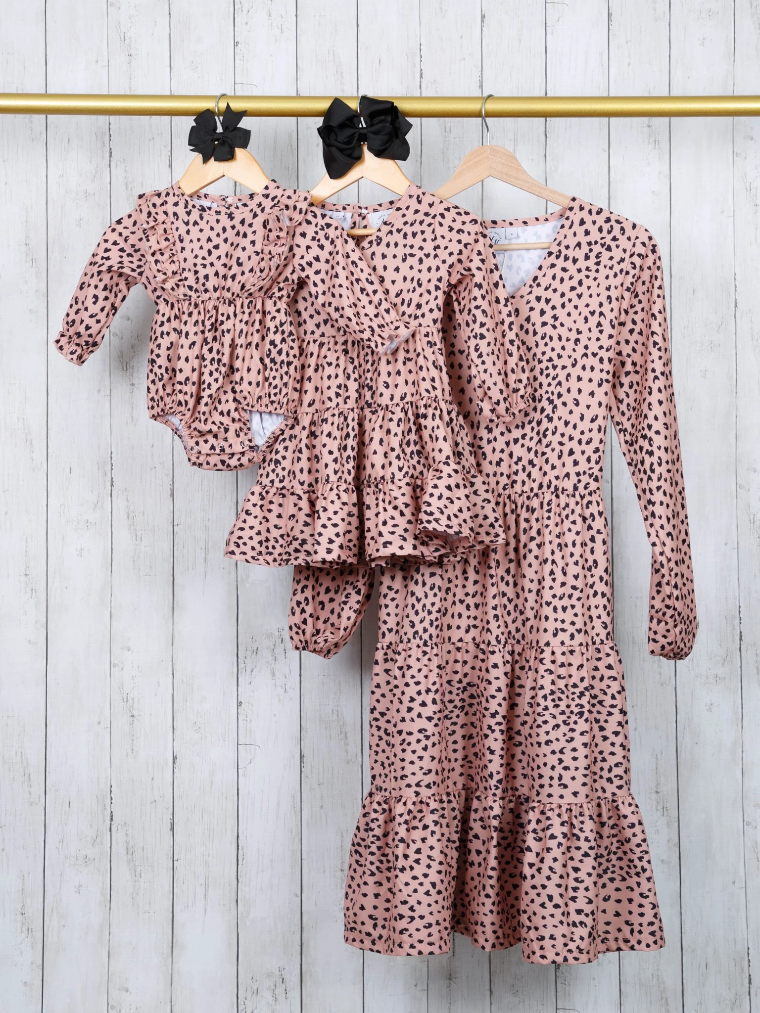 Mom & Me Cheetah Tie Dress & Romper
