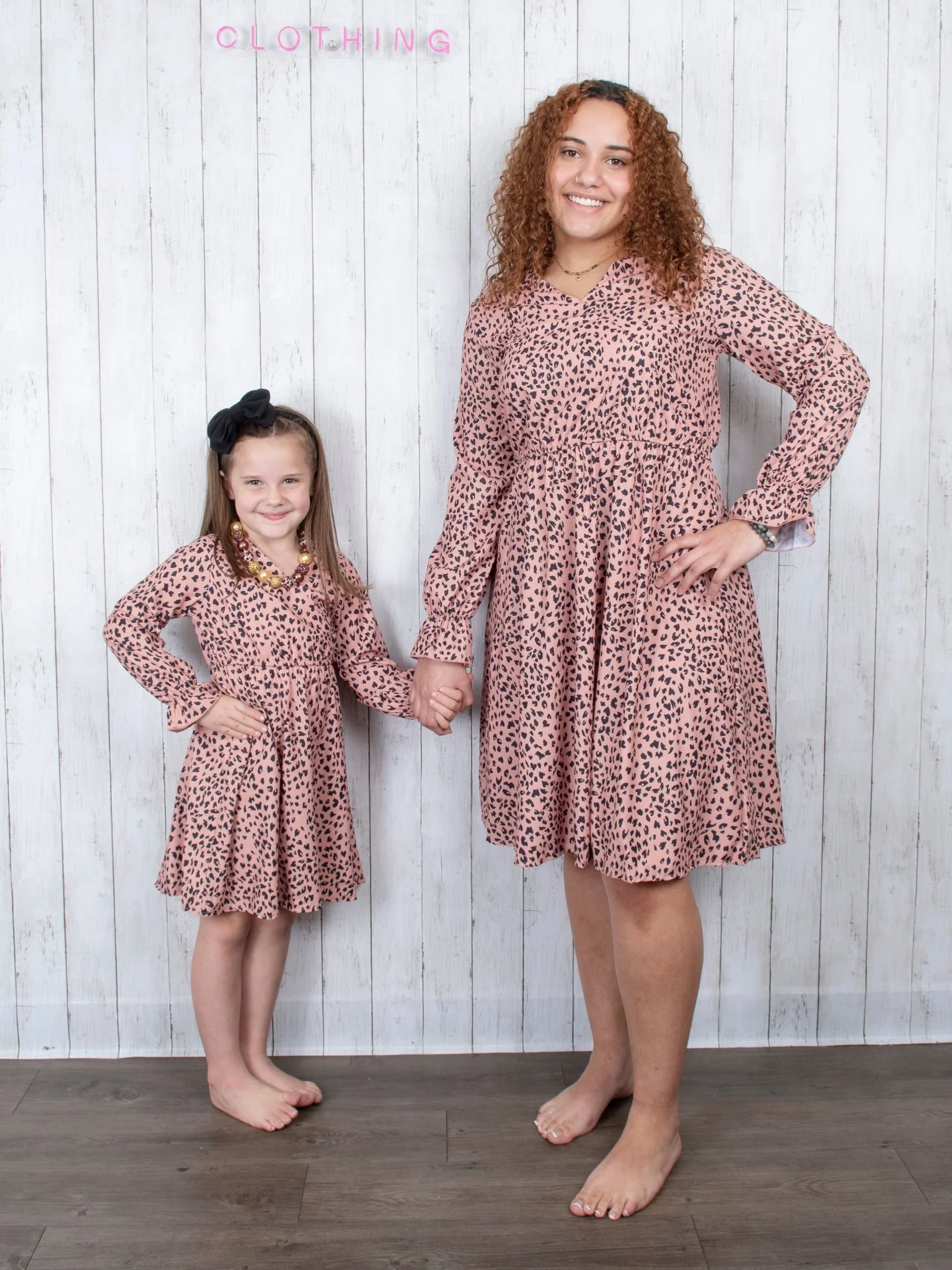 Mom & Me Cheetah V-Neck Dress - Image 4