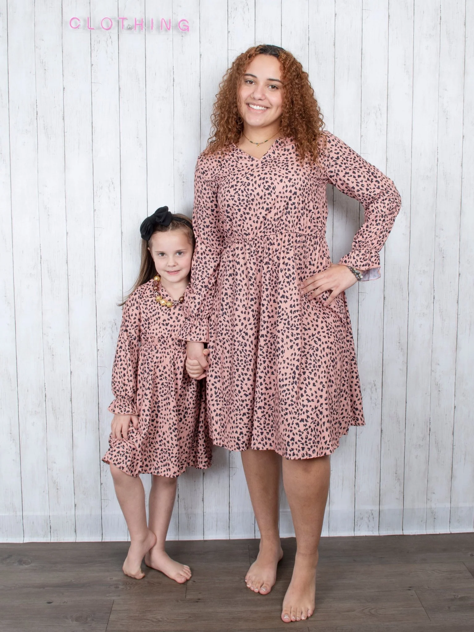 Mom & Me Cheetah V-Neck Dress - Image 5
