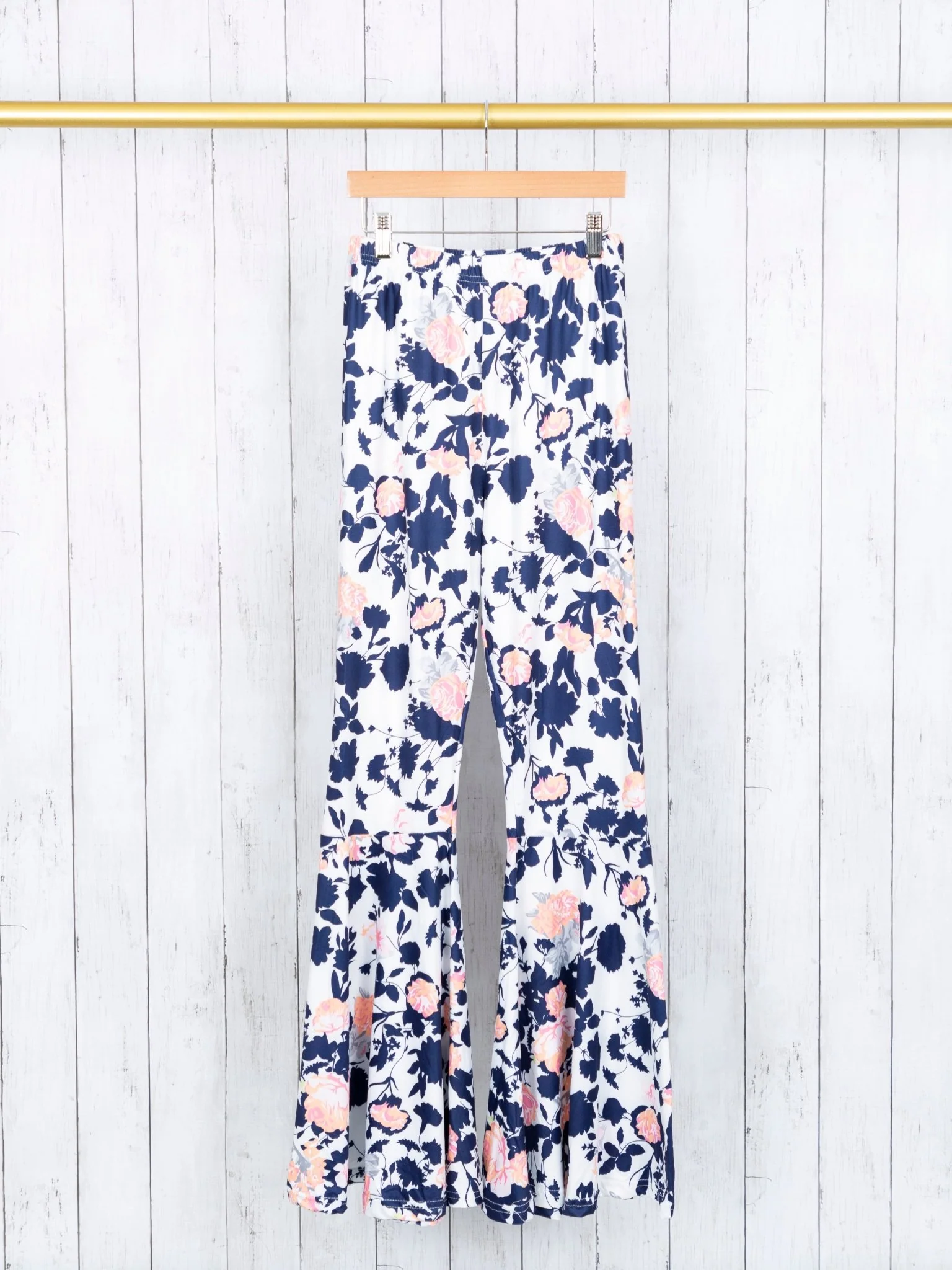 Mom & Me Coral Floral Bell Bottoms - Image 2