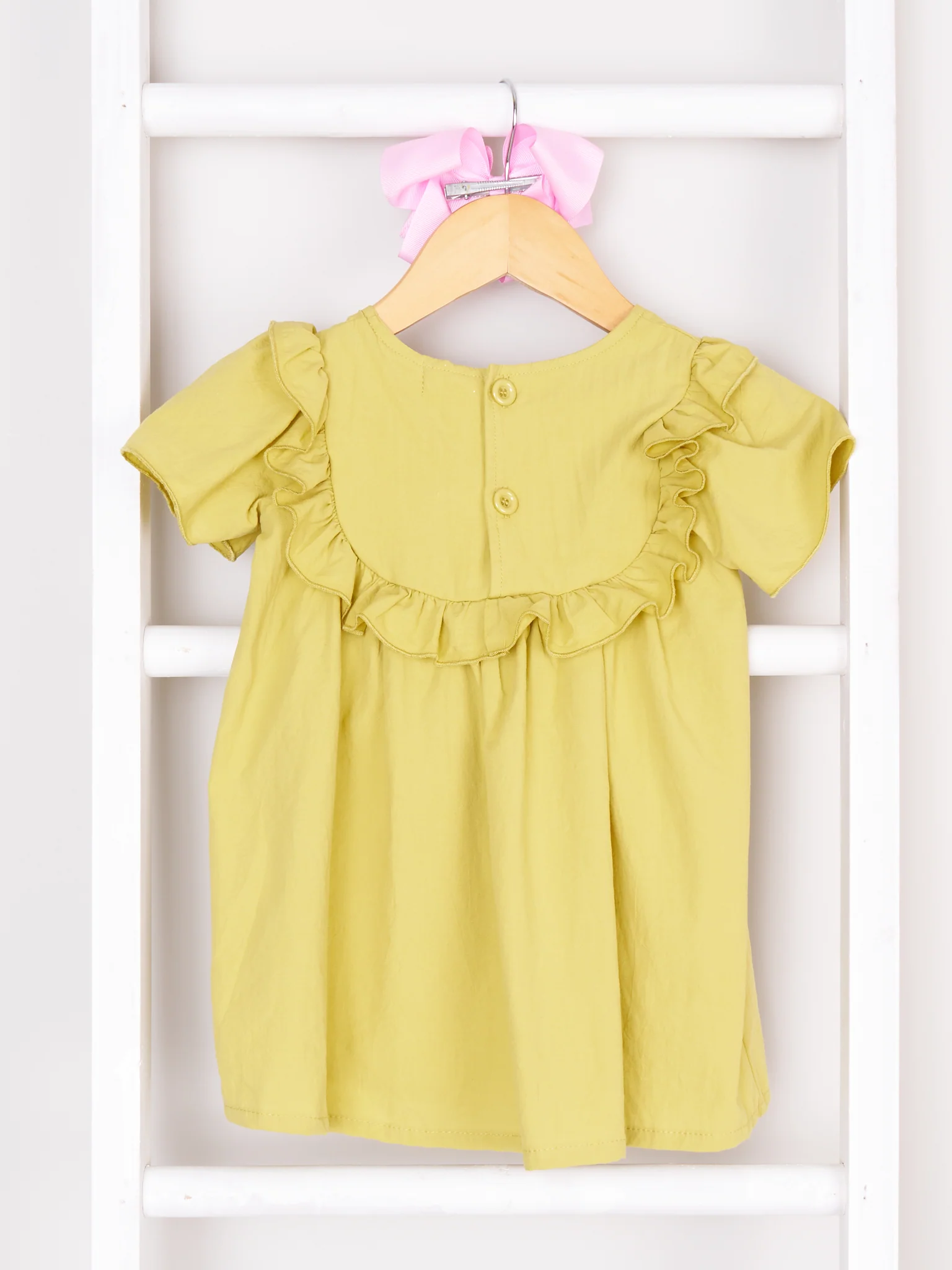 Mom & Me Green Ruffle Dress - Image 3
