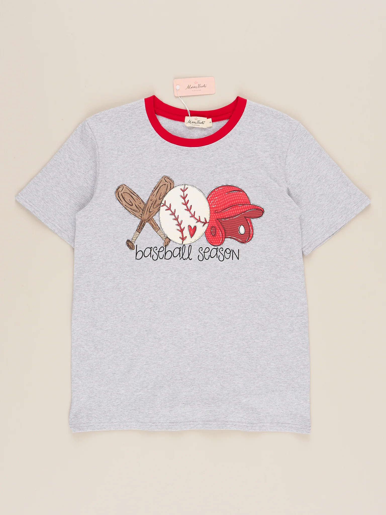 Mom Grey Baseball Shirt