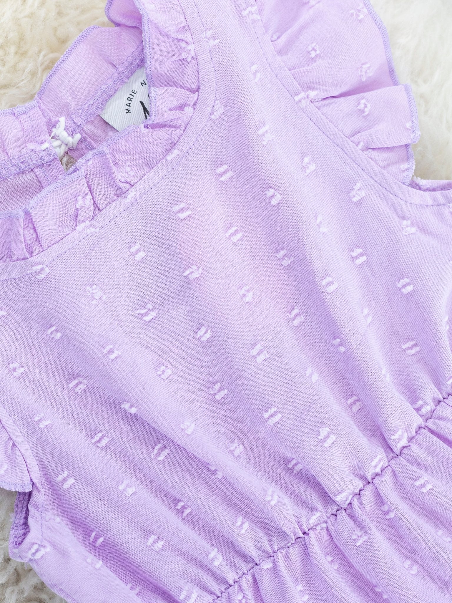 Mom & Me Lavender Tiered Mock Neck Dress - Image 4