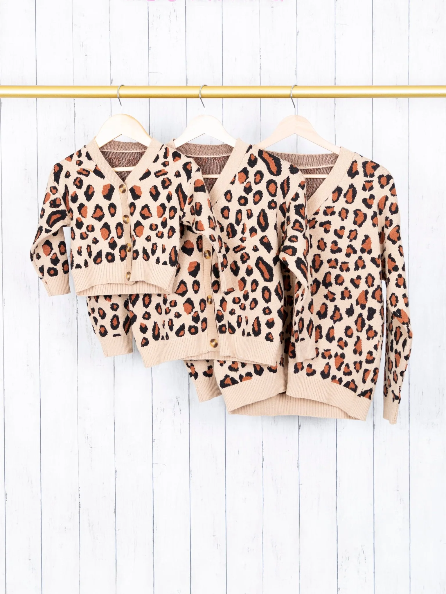Mom & Me Leopard Cardigan Sweater
