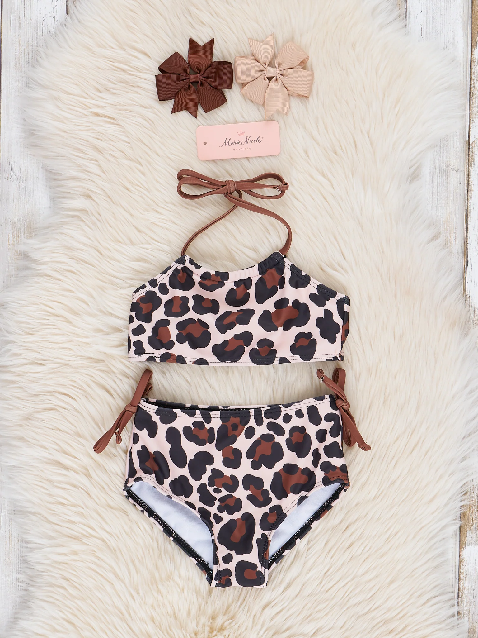 Mom & Me Leopard Halter Swimsuit - Image 2