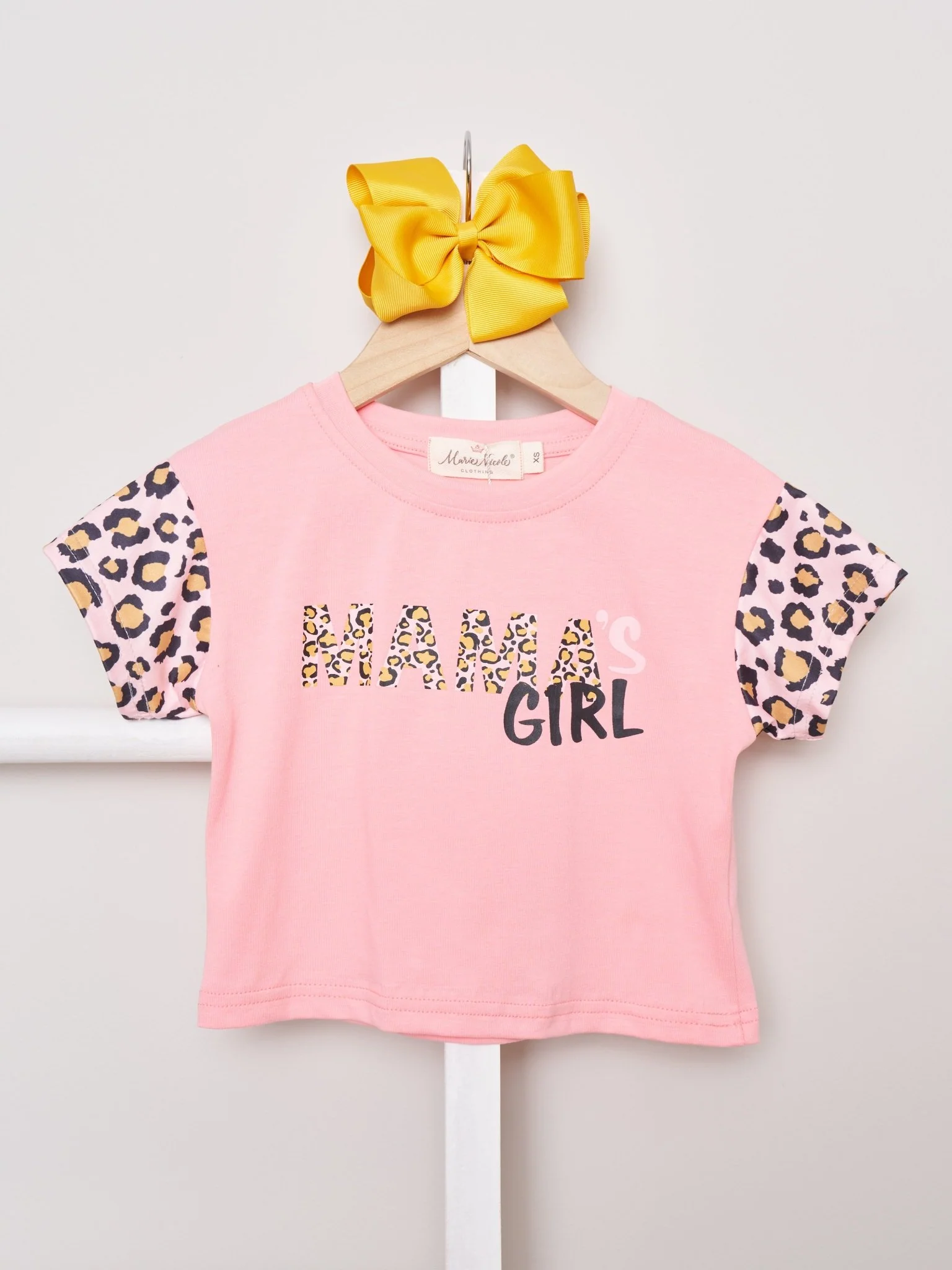 Mom & Me Leopard "Mama's Girl" Shirt & Bubble - Image 3