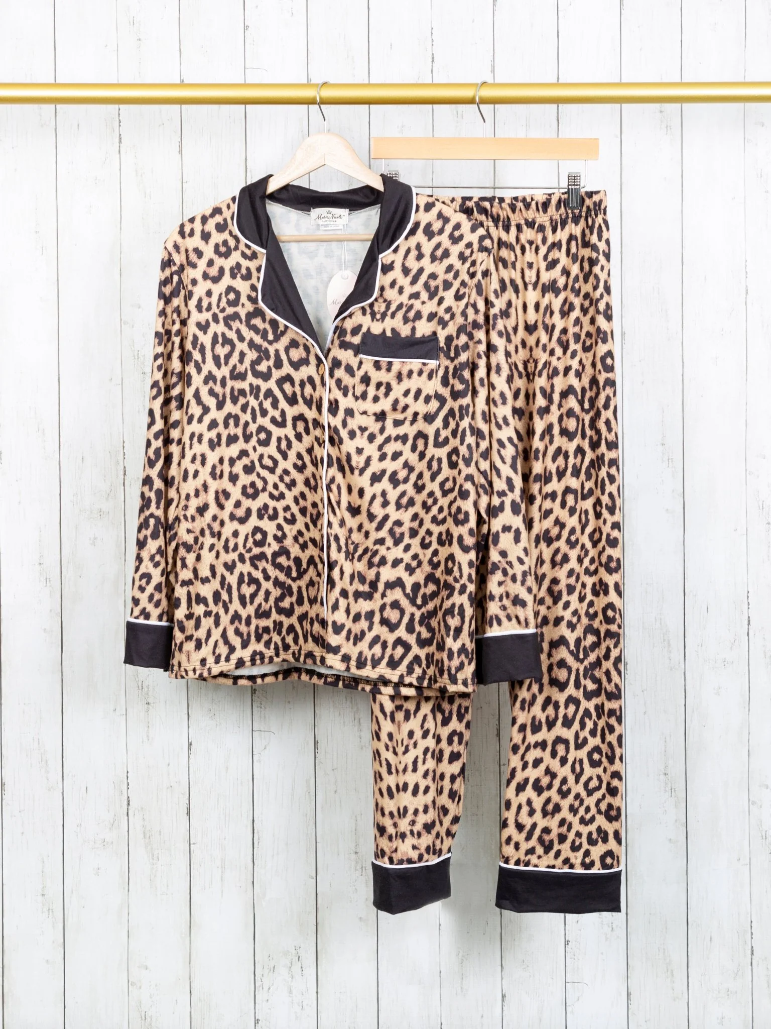 Mom & Me Leopard Print Pocket Pajama Set - Image 2